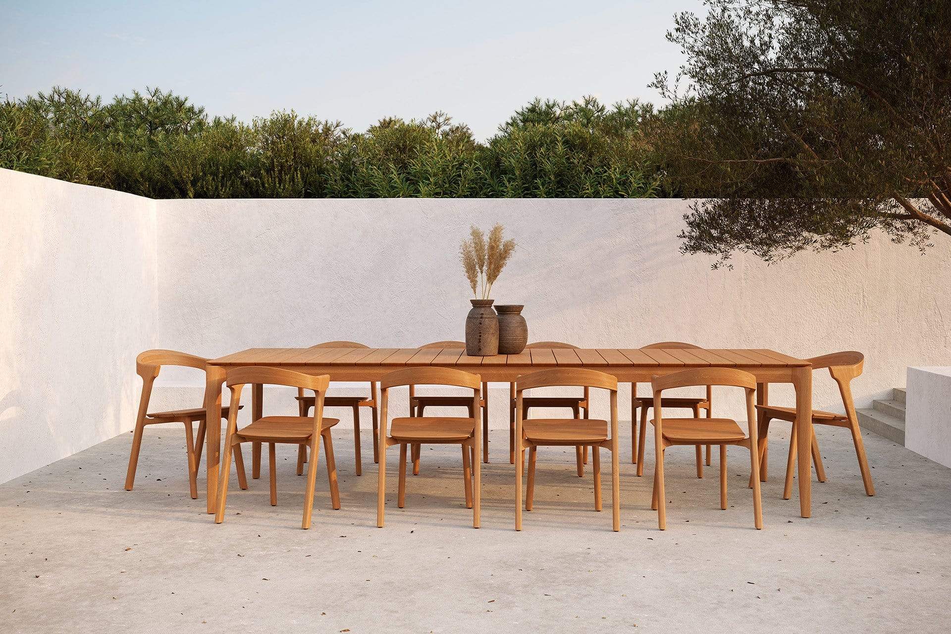 Premium Teak Outdoor Dining Chair - Weather-Resistant & Durable Patio Furniture for Garden, Poolside & Backyard Dining
