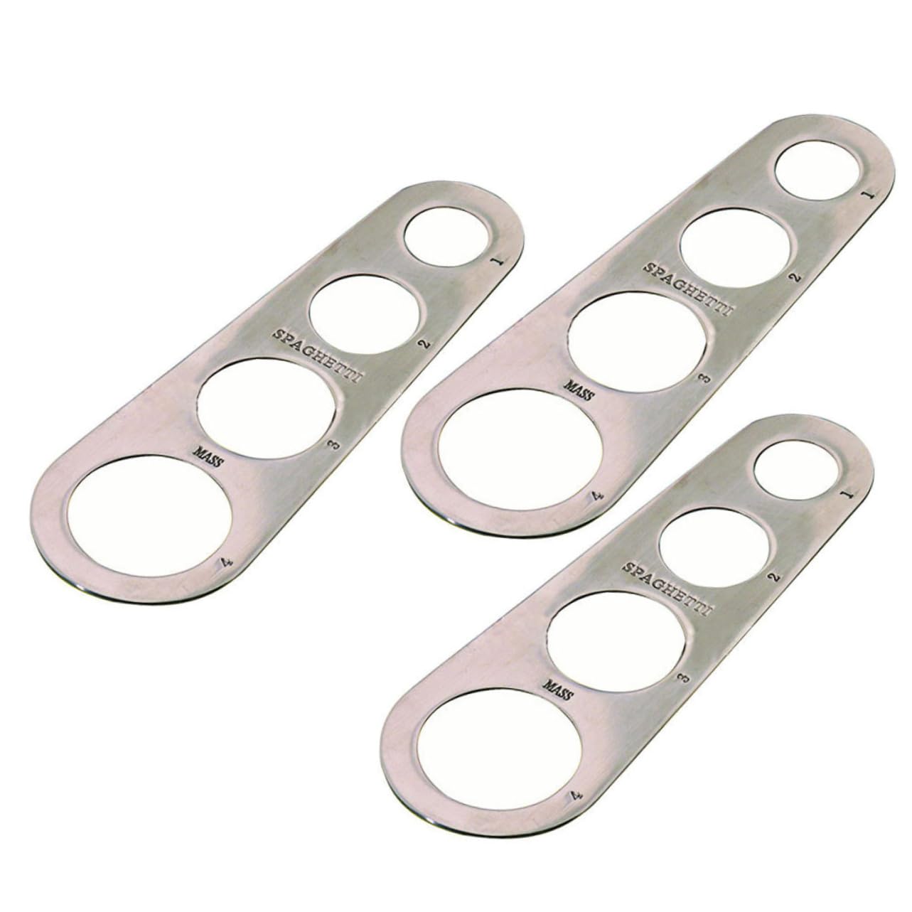 3-Piece Noodle Measuring Ruler Set - Spaghetti Portion Control Tool with 4 Holes - Perfect Kitchen Gadget for Measuring Pasta Portions | Ideal for Home Cooks, Restaurants & Meal Prep