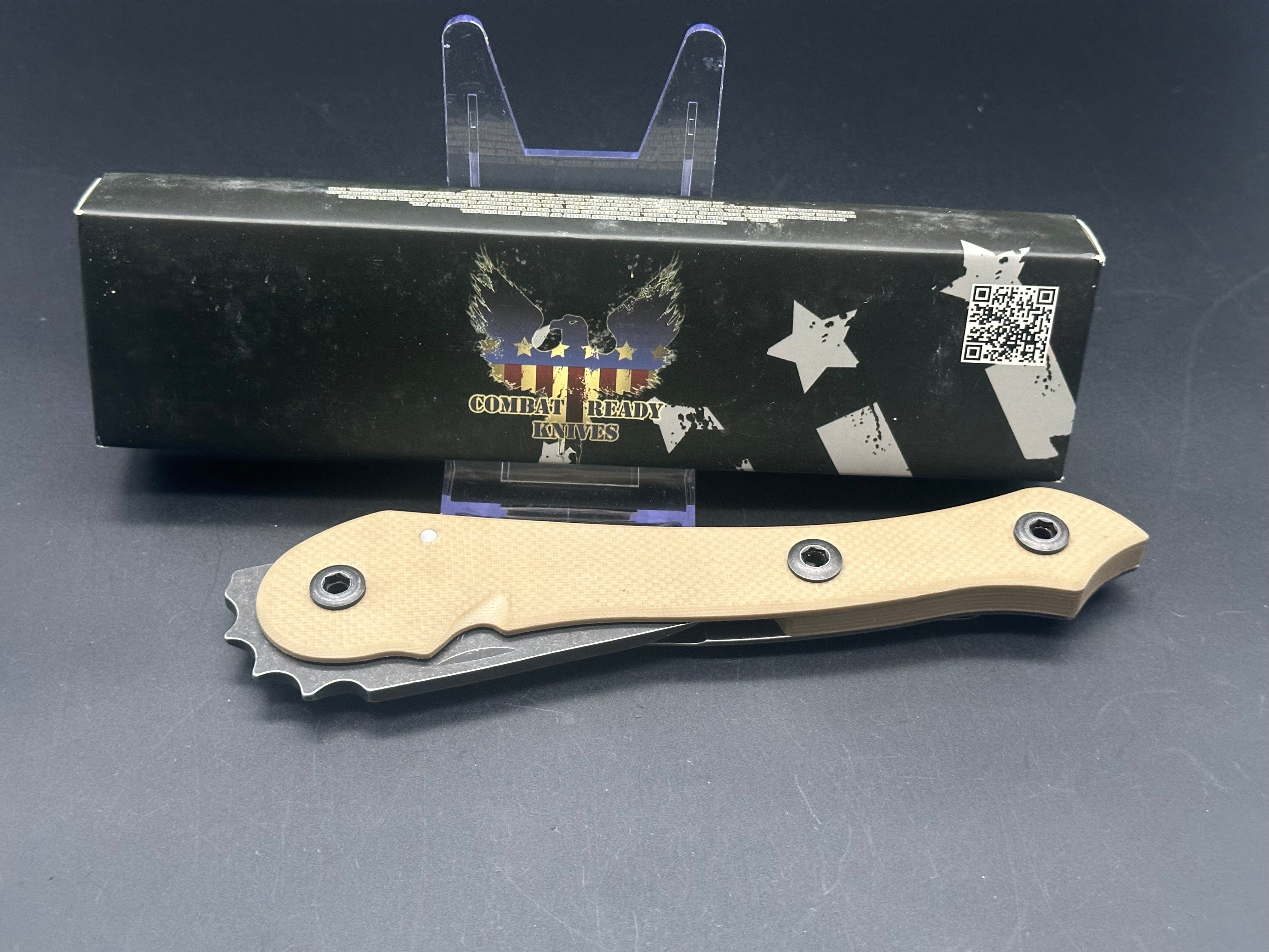 Combat Ready Knives E.D.A. Everyday Axe - Tan G10 Handle, 2.5