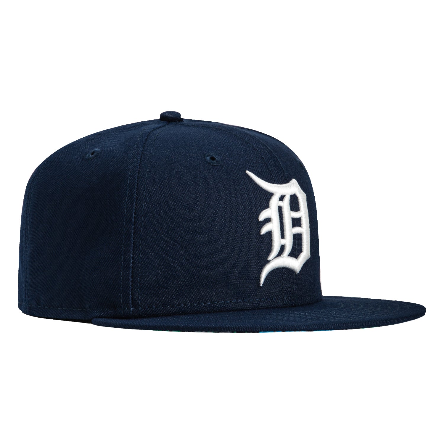 New Era 59Fifty Floral Detroit Tigers Baseball Cap - Navy & White Snapback Hat for Men & Women - Perfect for Baseball Games, Streetwear Fashion & Casual Outfits