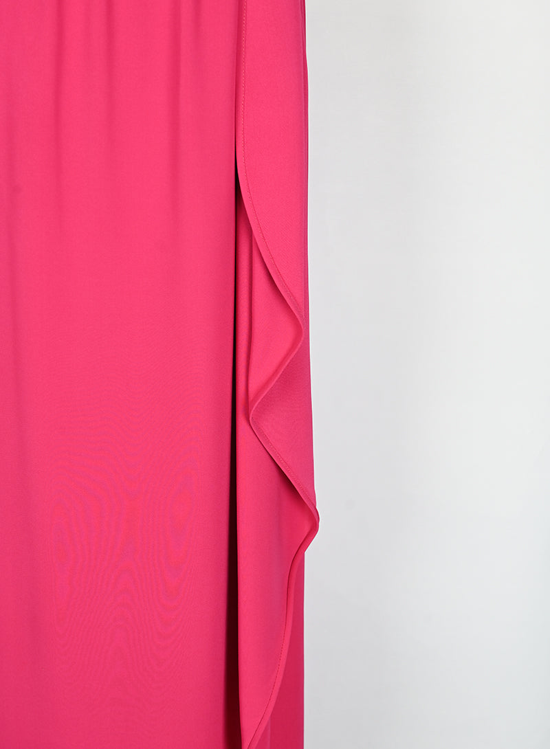 Valentino Fuchsia One-Shoulder Long Dress Size 42 - Perfect for Evening Galas, Red Carpet Events & Special Occasions