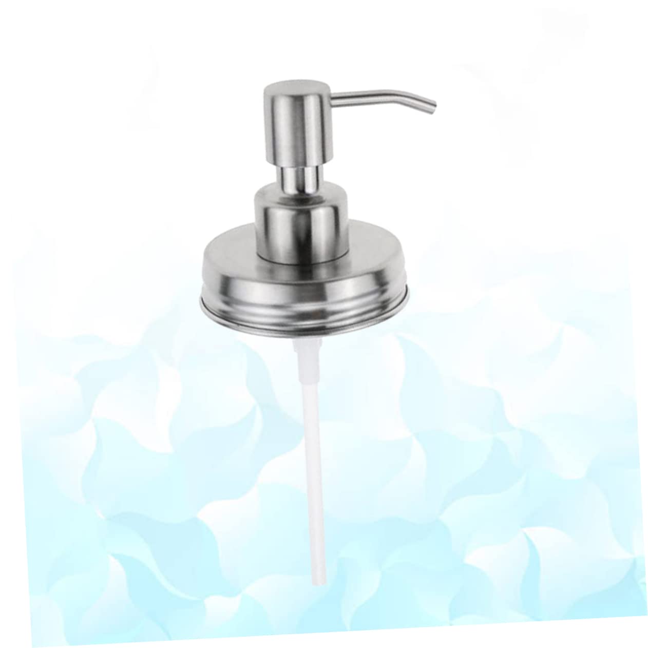 TOPBATHY Stainless Steel Soap Dispenser Pump Lid Replacement for Mason Jars - Perfect for Bathroom, Kitchen, and DIY Home Decor Projects