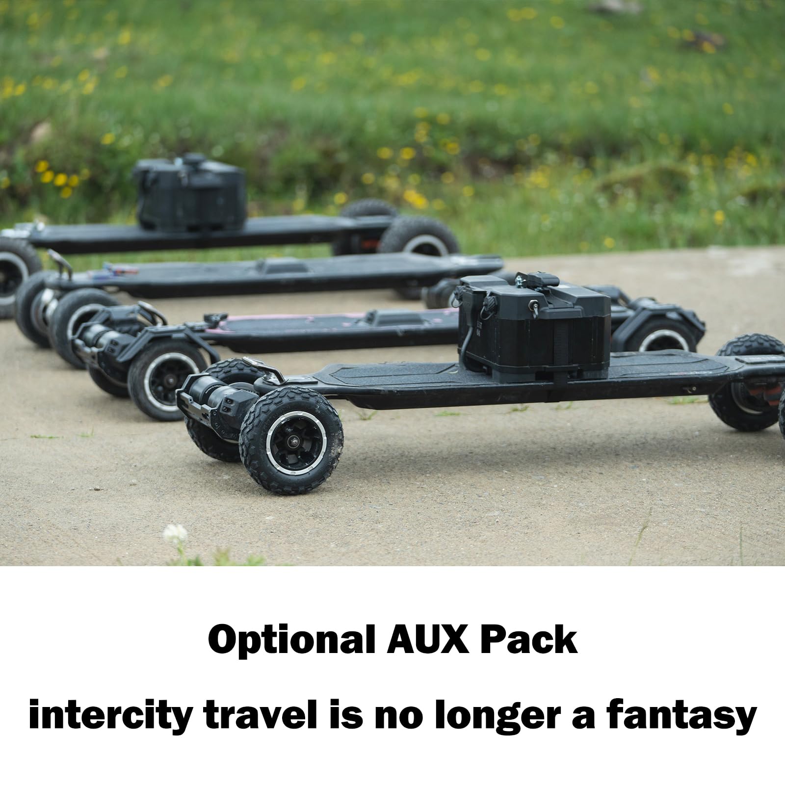 Exway Atlas & Atlas Pro All-Terrain Electric Skateboard - 35MPH Top Speed, 24 Mile Range Off-Road Mountain Board with AUXPack Battery Option | Professional Adult Electric Longboard for Commuting, Trail Riding & Adventure Sports
