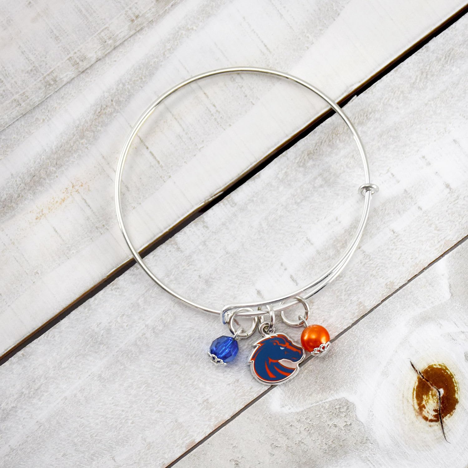 Official NCAA College Team Bangle Bracelet - Adjustable Up to 8 Inches | Fan Frenzy Gifts | Perfect for Game Day, School Spirit & College Graduation Gifts