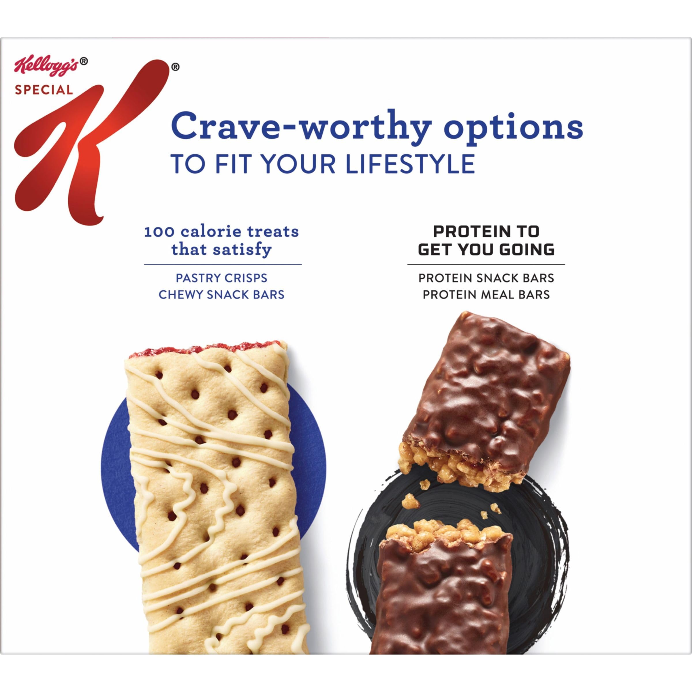 Special K Bar Pastry Crisps - 100 Calorie Snack Bars, Brown Sugar Cinnamon Flavor, 5.28oz Box (12 Count) | Healthy Breakfast On-The-Go, Office Snacks & Kids Lunchbox Treats