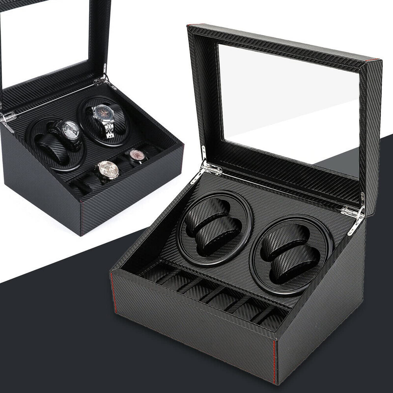YIYIBYUS 4+6 Watch Winder Box - Automatic Rotation for Watch Collection - US Stock