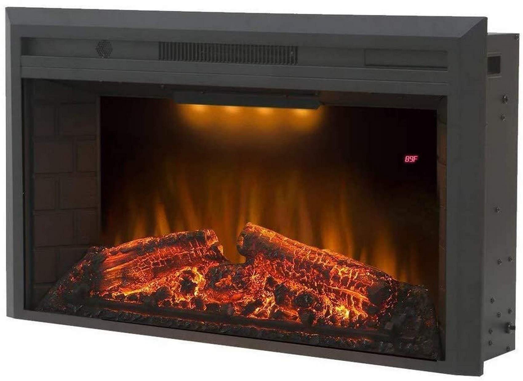Recessed Electric Fireplace Wall Mounted with Remote Control - 3D Multi-Color Flames & Safety Cut-Out System | Perfect for Living Room, Bedroom & Office Heating