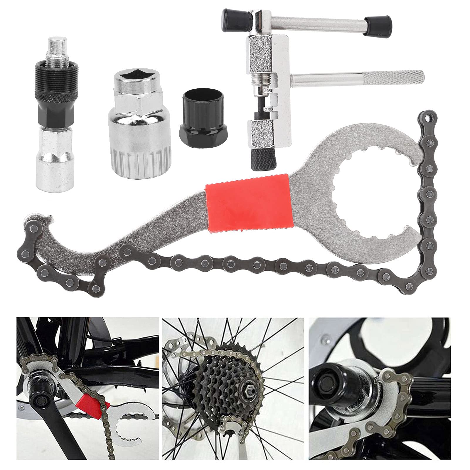 Professional Bike Crank Puller & Bottom Bracket Remover Tool Kit - Heavy Duty Bicycle Chain Cutter Wrench & Flywheel Repair Tool for Mechanics - Perfect for Mountain, Road & BMX Bike Maintenance & DIY Repairs