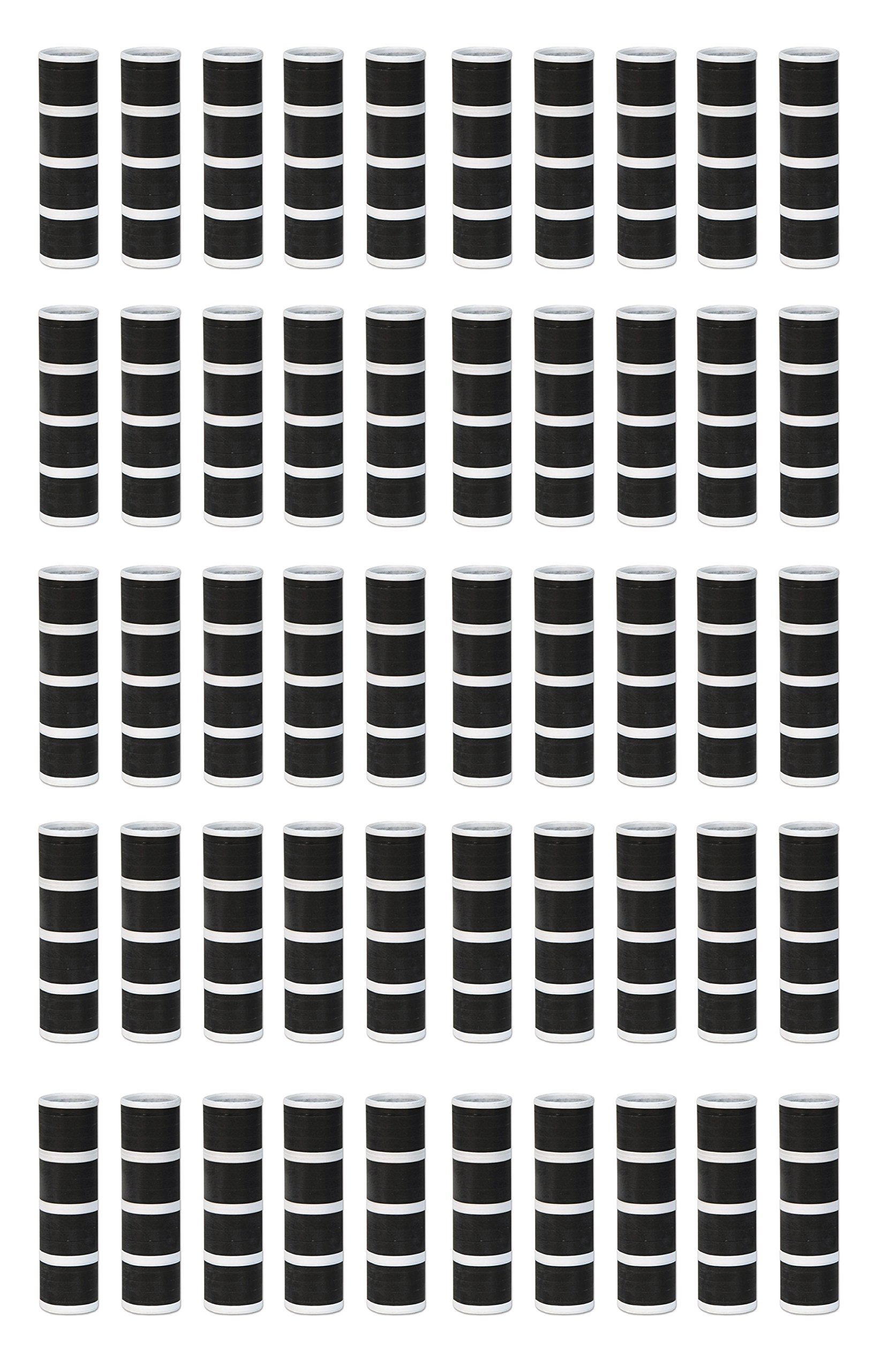 Beistle 50 Serpentine Rolls - Black & White Paper Streamers for Party Decorations (18 Throws per Roll) | Perfect for Birthday Celebrations, Halloween Parties, Graduations & Special Events