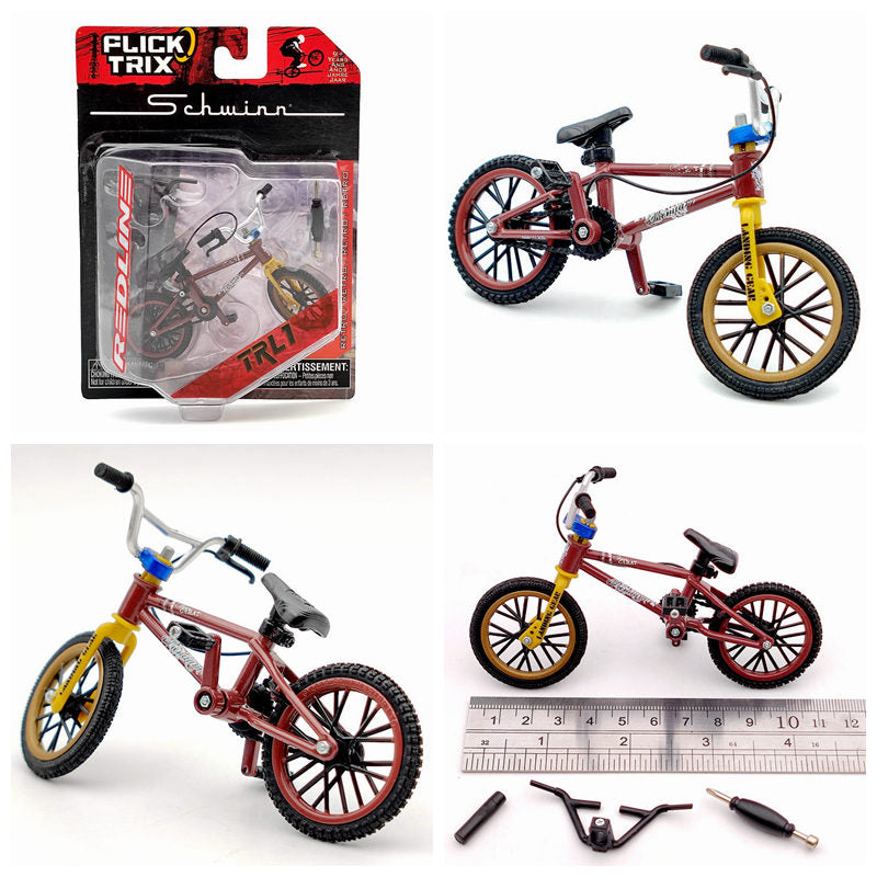 Premium FLICK TRIX Miniature BMX Finger Bike - Diecast Metal DeathTrap Bicycle Toy for Kids & Adults - Perfect for Office Desk, Stress Relief & Collectible Gift