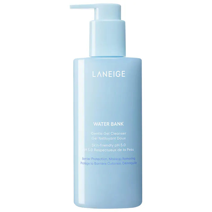 LANEIGE Water Bank Hyaluronic Acid Facial Cleanser - Hydrating & Gentle Face Wash for Dry & Sensitive Skin - Perfect for Daily Skincare Routine & Makeup Removal