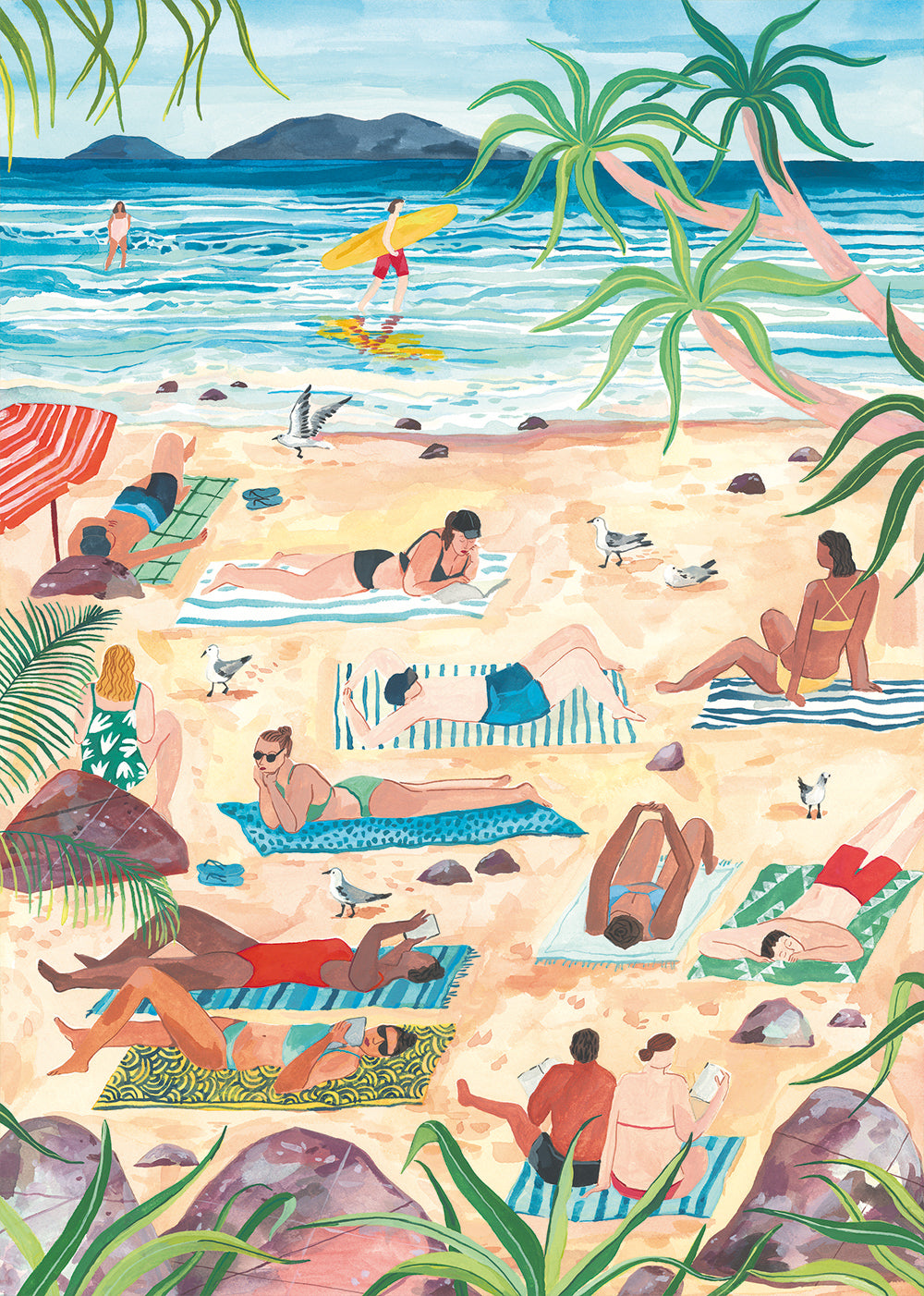 1000 Piece Beach Scene Jigsaw Puzzle for Adults - Ocean Sunset Landscape Puzzle Game for Family Night & Relaxation - Perfect for Stress Relief & Home Decor