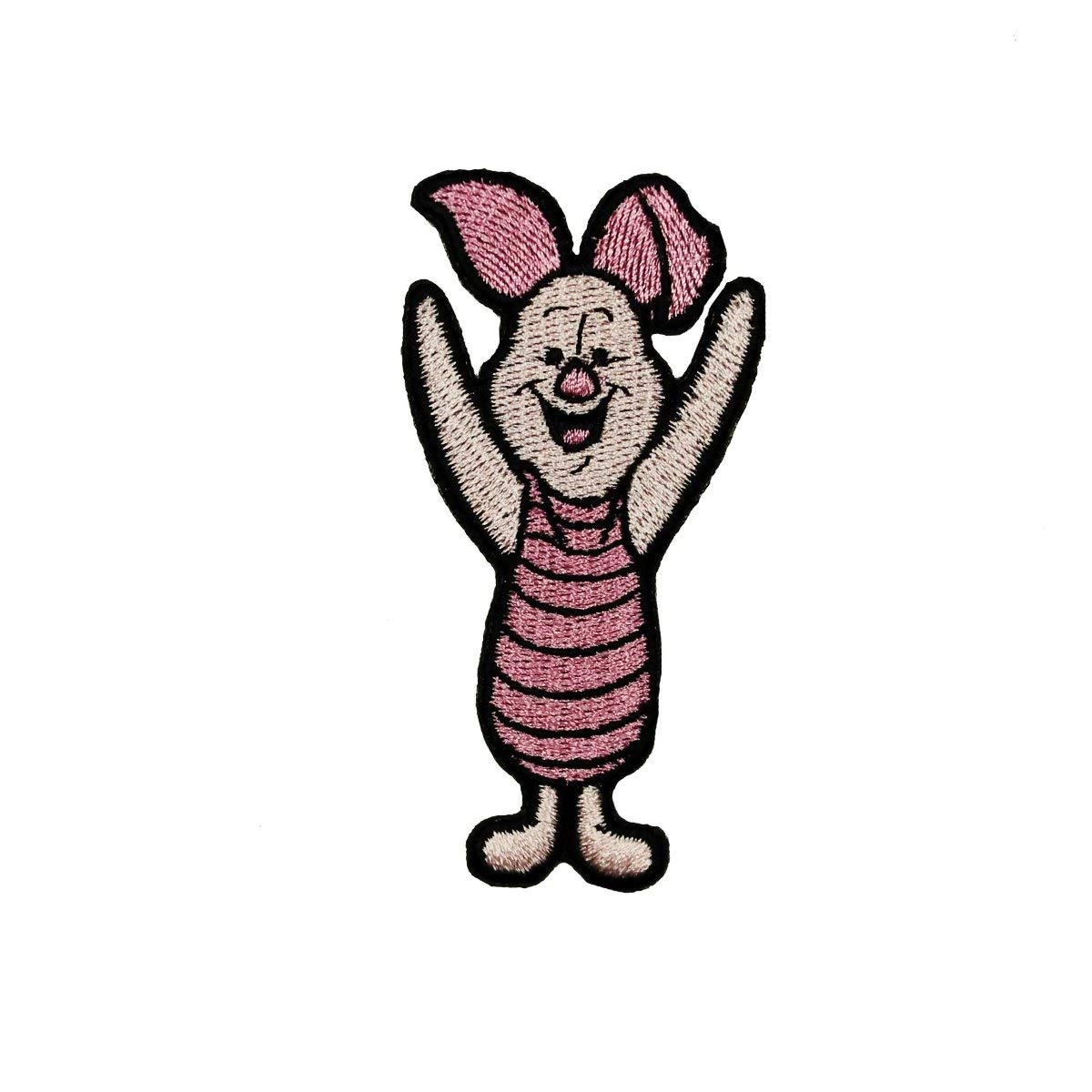Disney Winnie The Pooh Piglet Iron On Patch - Happy Friendly Character Applique for DIY Crafts, Kids Clothing, Backpacks & Costume Decorations