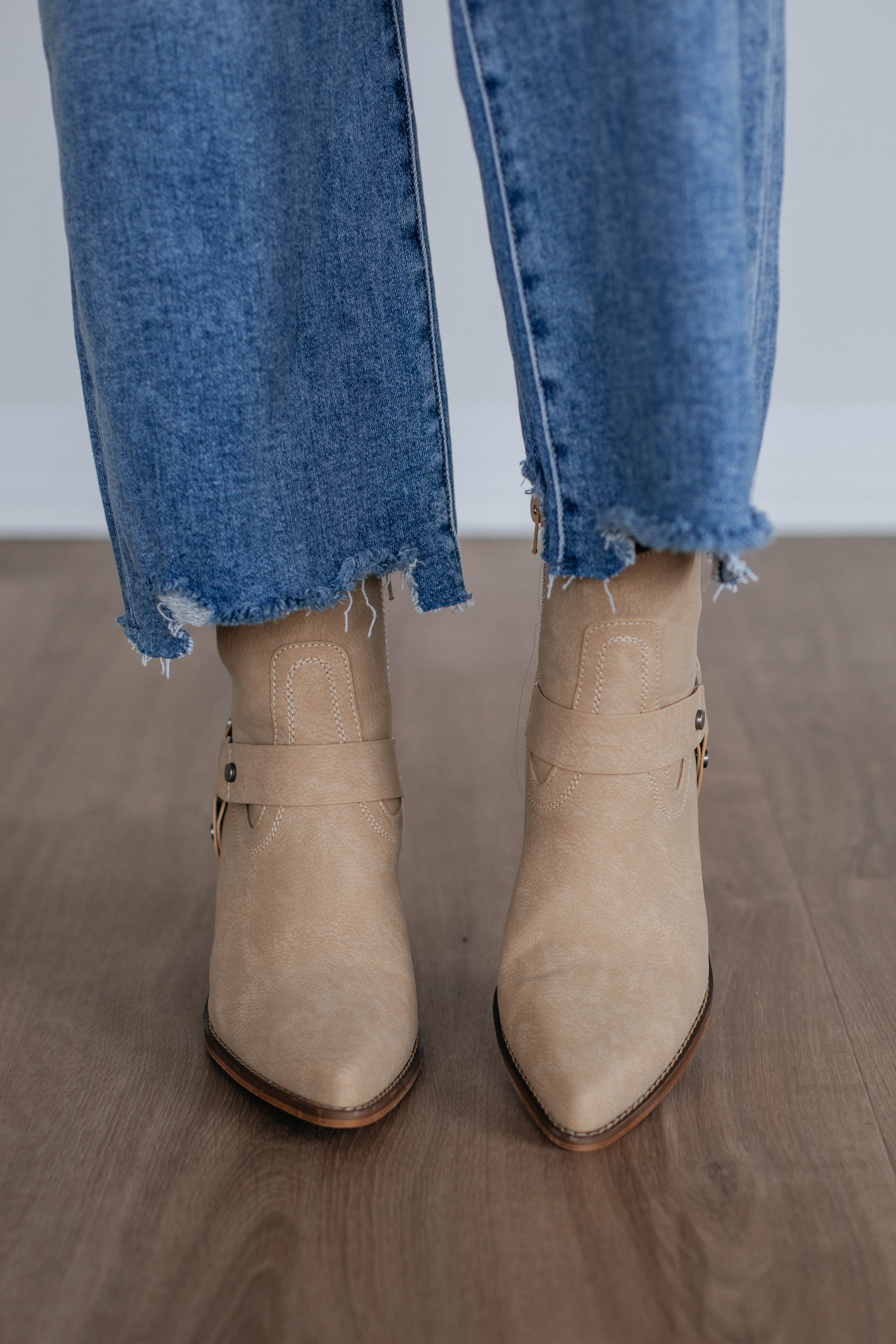 Here For A Good Time Boots - Comfortable Taupe Ankle Boots for Women | Perfect for Casual Outfits, Date Nights & Fall Fashion