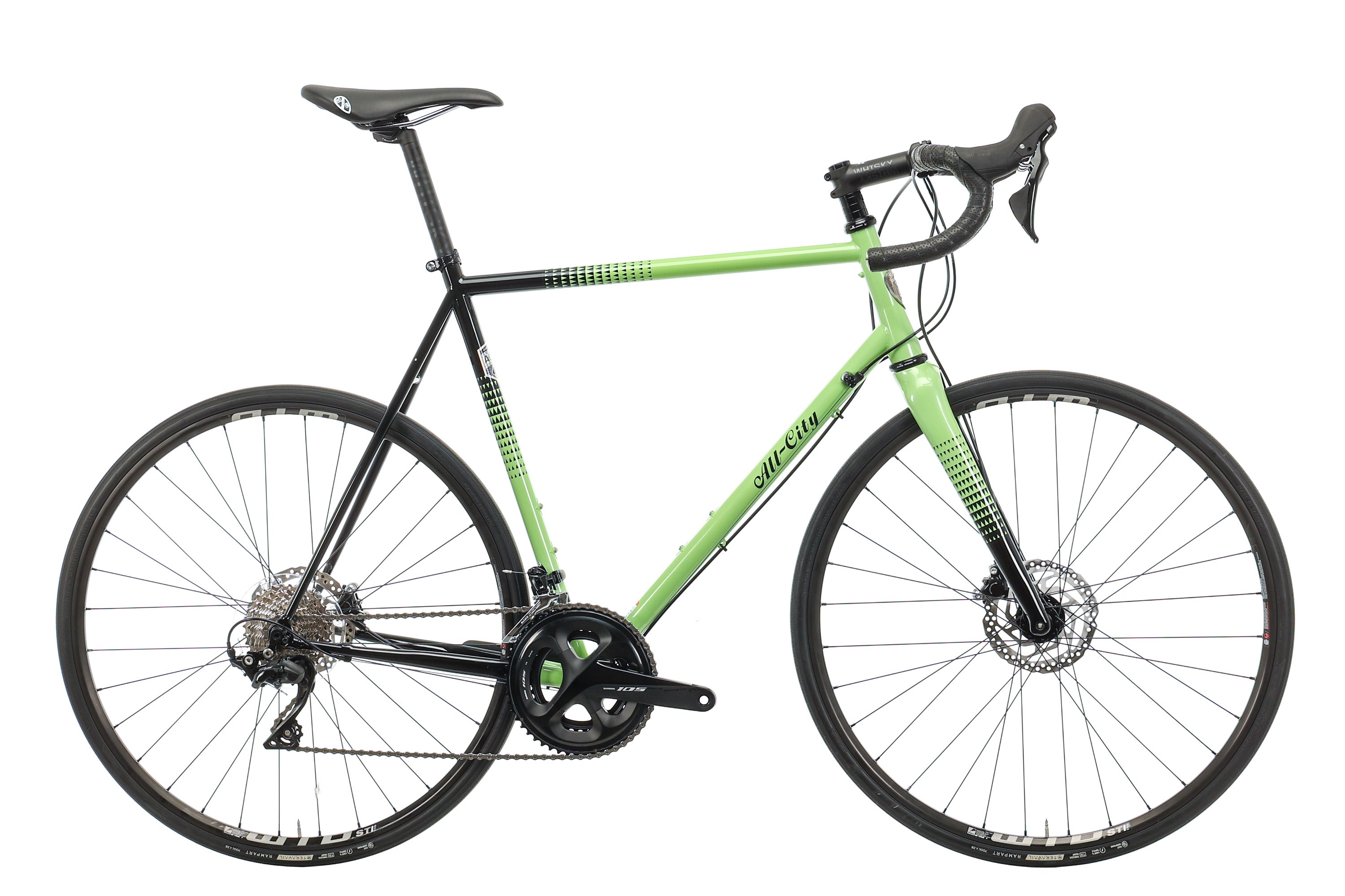 All City Zig Zag 105 Road Bike 2023 - 58cm Lightweight Aluminum Frame with Shimano 105 Groupset - Perfect for Commuting, Fitness Riding & Weekend Adventures