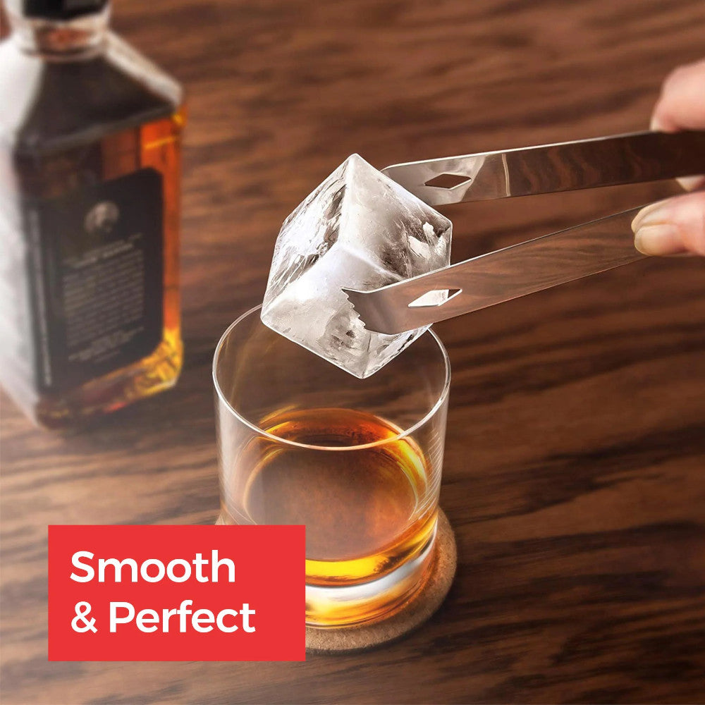 2 in 1 Large Silicone Ice Cube Tray with Lid - BPA Free Flexible Mold for Whiskey, Cocktails & Beverages - Perfect for Home Bars, Parties & DIY Ice Cubes