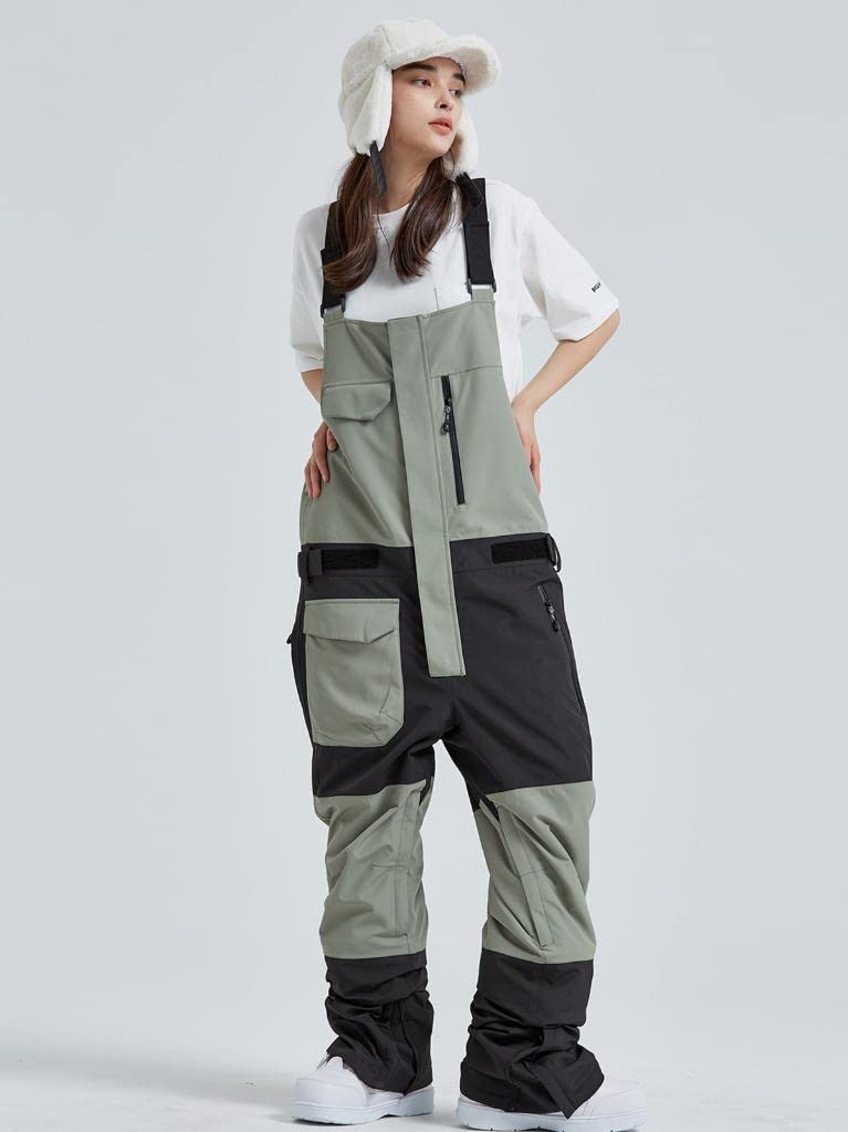 Waterproof Windproof Insulated Women's Snow Bibs Ski Pants - Ripstop Snowboarding Overalls for Winter Sports | Cold Weather Skiing, Snowboarding & Outdoor Activities