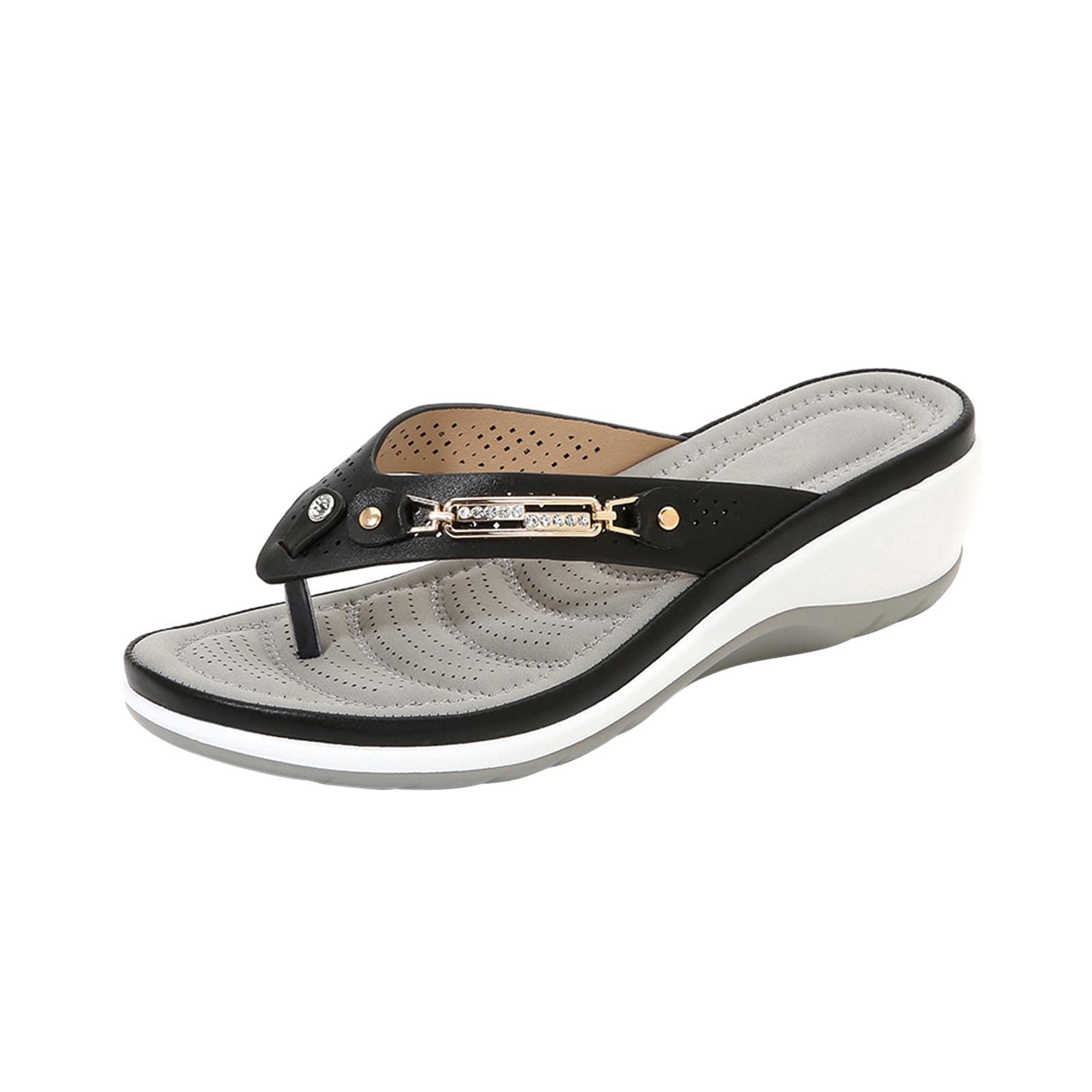 Women's Comfortable Wedge Heel Flip Flop Sandals - Casual Summer Beach Slippers for Ladies | Perfect for Vacation, Poolside Lounging & Outdoor Activities
