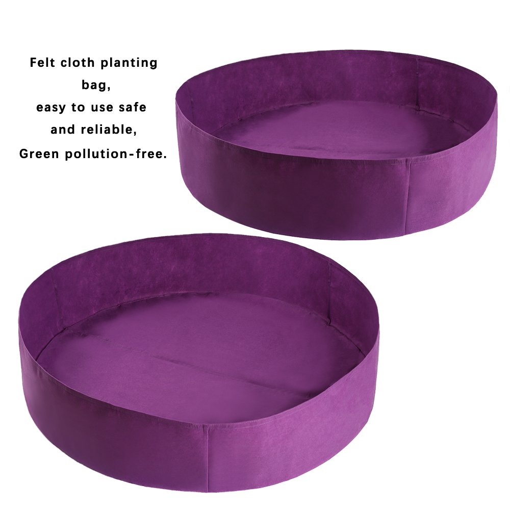 50 Gallon Round Fabric Grow Bag for Plants, Flowers & Vegetables - Breathable Garden Plant Bed, Raised Planting Container - Ideal for Indoor/Outdoor Gardening, Balcony & Patio Use