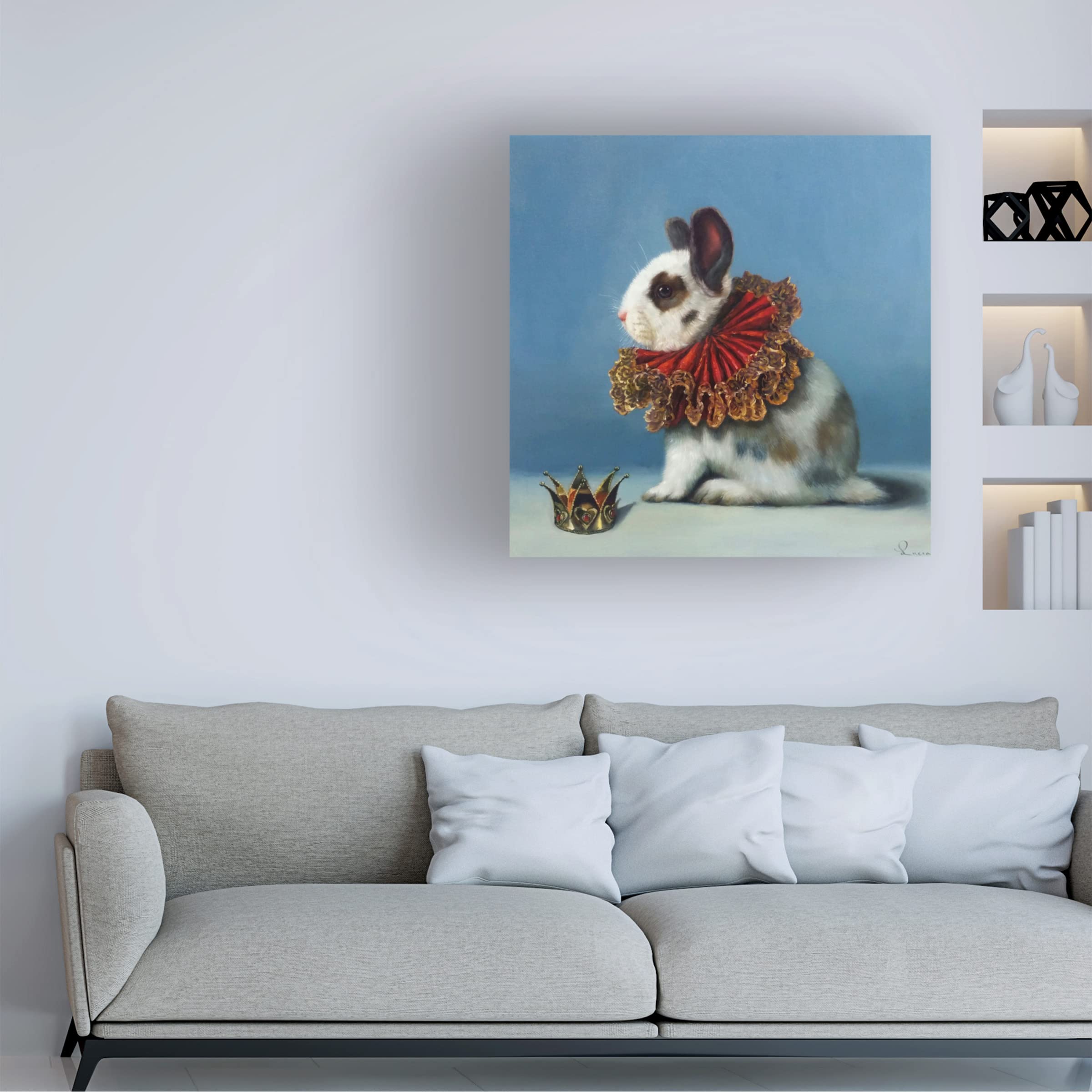 Lucia Heffernan 'Queen of Hearts' Canvas Wall Art Print - Whimsical Pop Art Home Decor for Living Room, Bedroom & Office