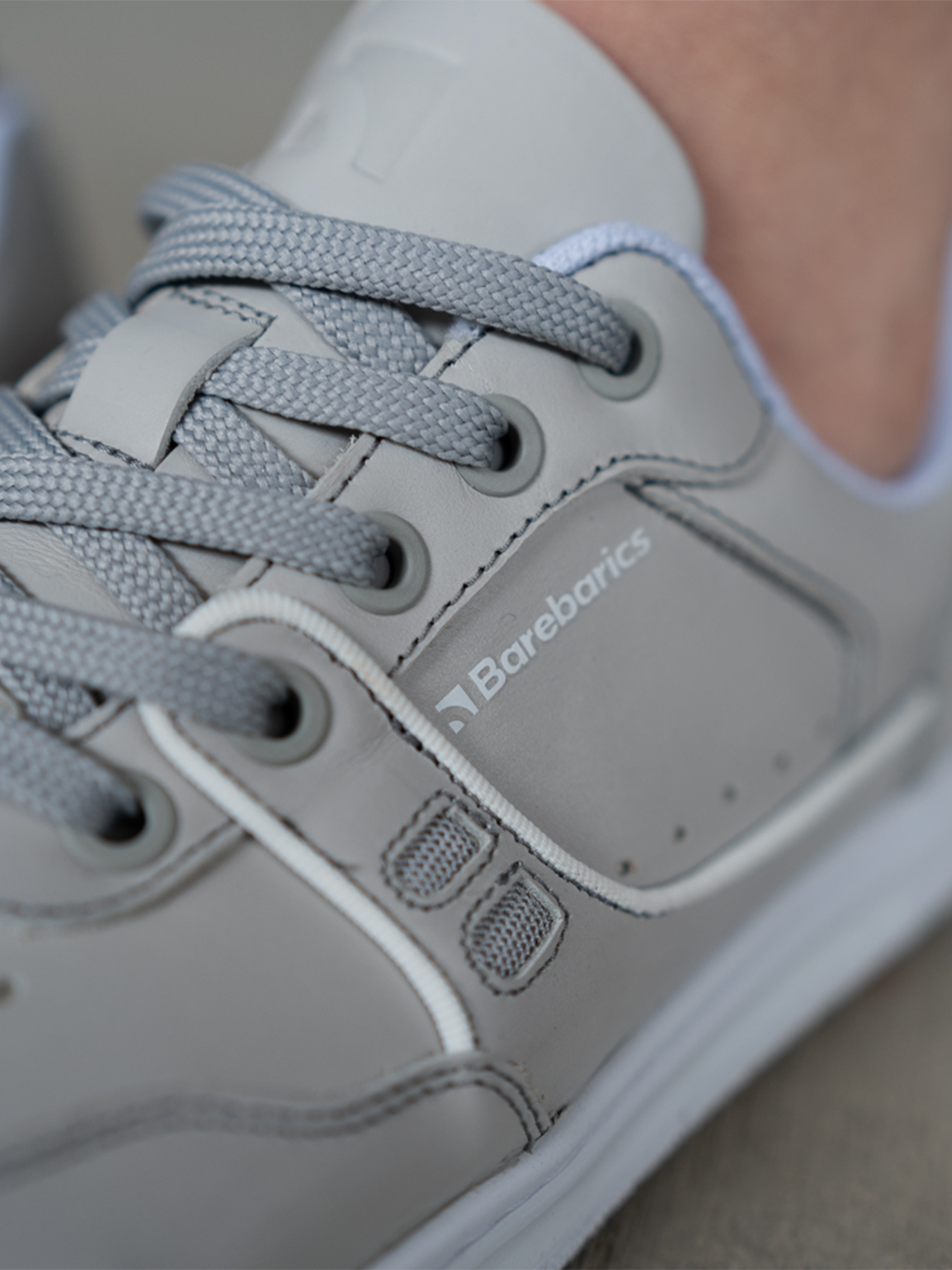 Barebarics Arise Barefoot Sneakers for Women & Men - Light Grey Minimalist Shoes for Running, Walking & Gym Workouts