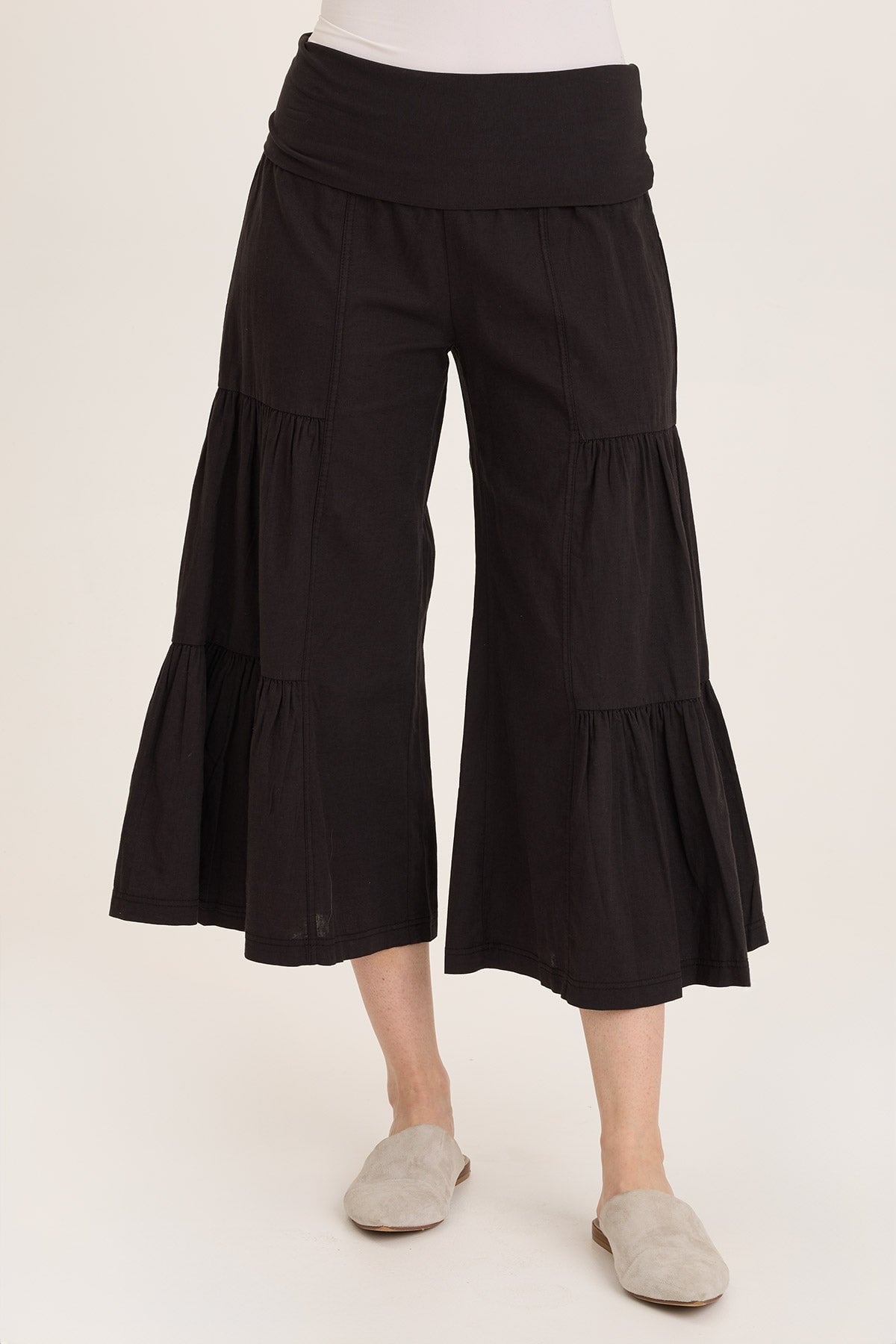 Breathable Linen Wide Leg Palazzo Pants with Side Ties - Comfortable Summer Casual Pants for Women, Perfect for Beach, Vacation & Lounge Wear