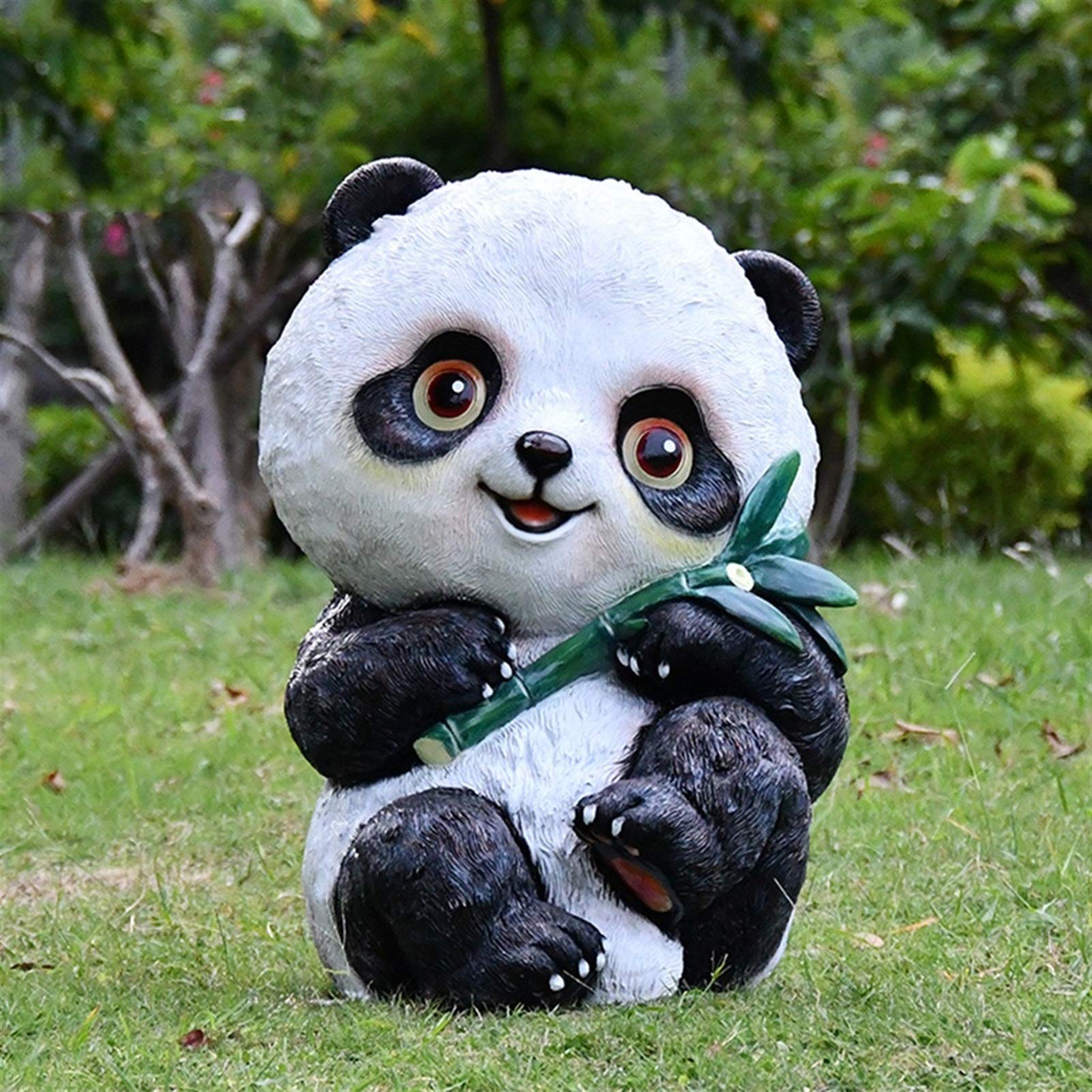 Panda Garden Statue - Outdoor Yard Art Decor, Lawn & Courtyard Animal Ornament for Garden Landscape, Balcony Decoration - Perfect for Outdoor Spaces, Patios & Backyards (Size A)