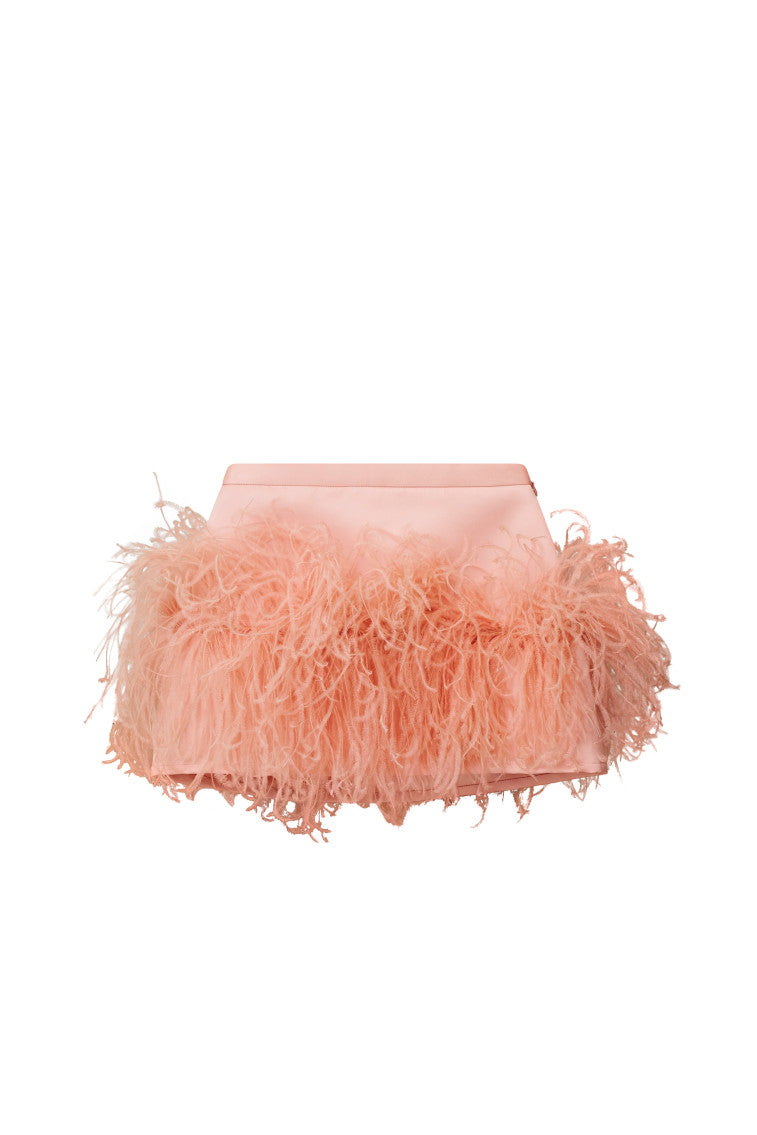 Viviette Feather Mini Skirt for Women - Fluffy Party Skirt with Adjustable Waistband | Perfect for Nightclub, Festival, Halloween & Costume Parties