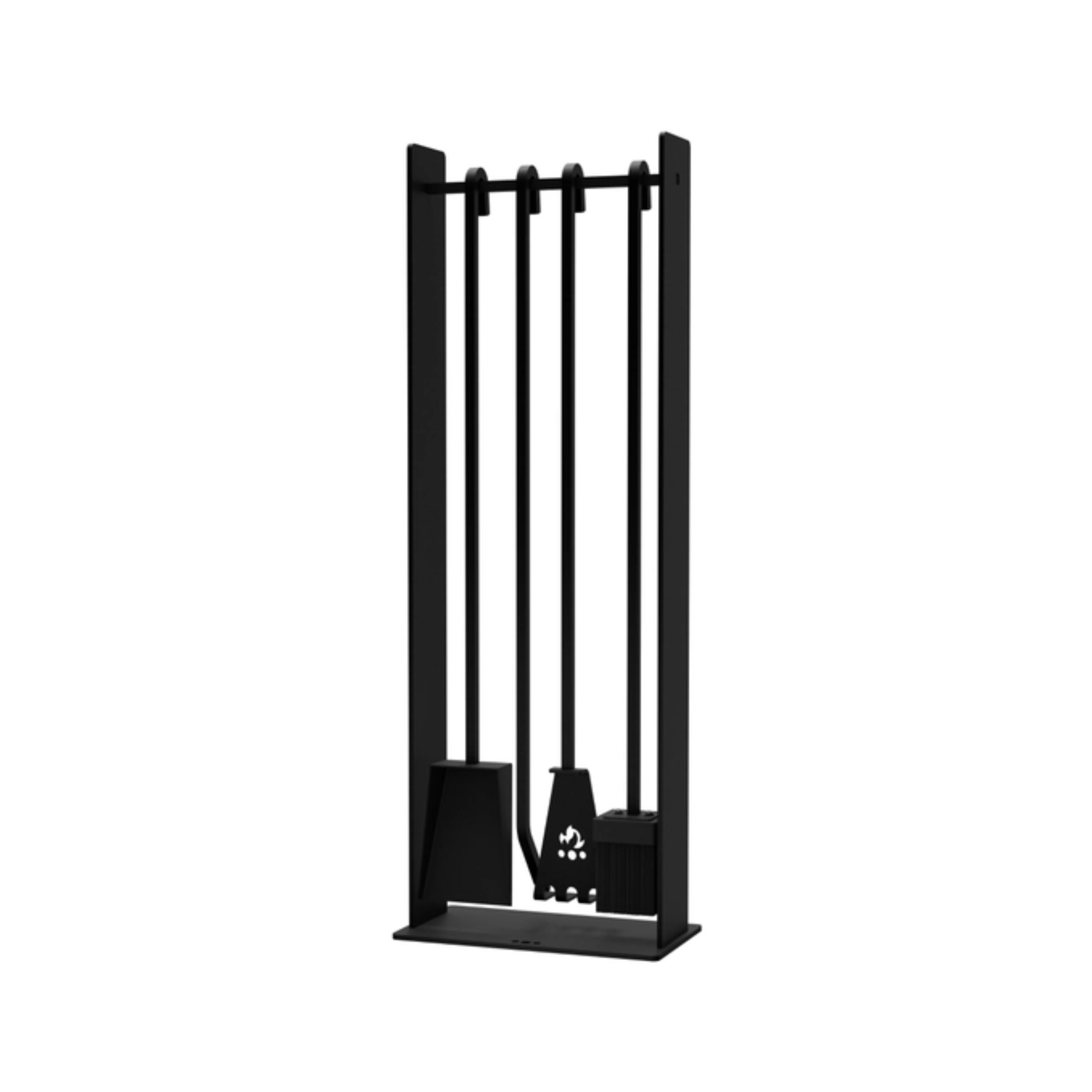 Osburn INEO Fireplace Tool Set - 3-Piece Black Steel Fireplace Poker Set with Stand - Perfect for Indoor & Outdoor Fire Pits, Fireplaces, and Wood Stoves