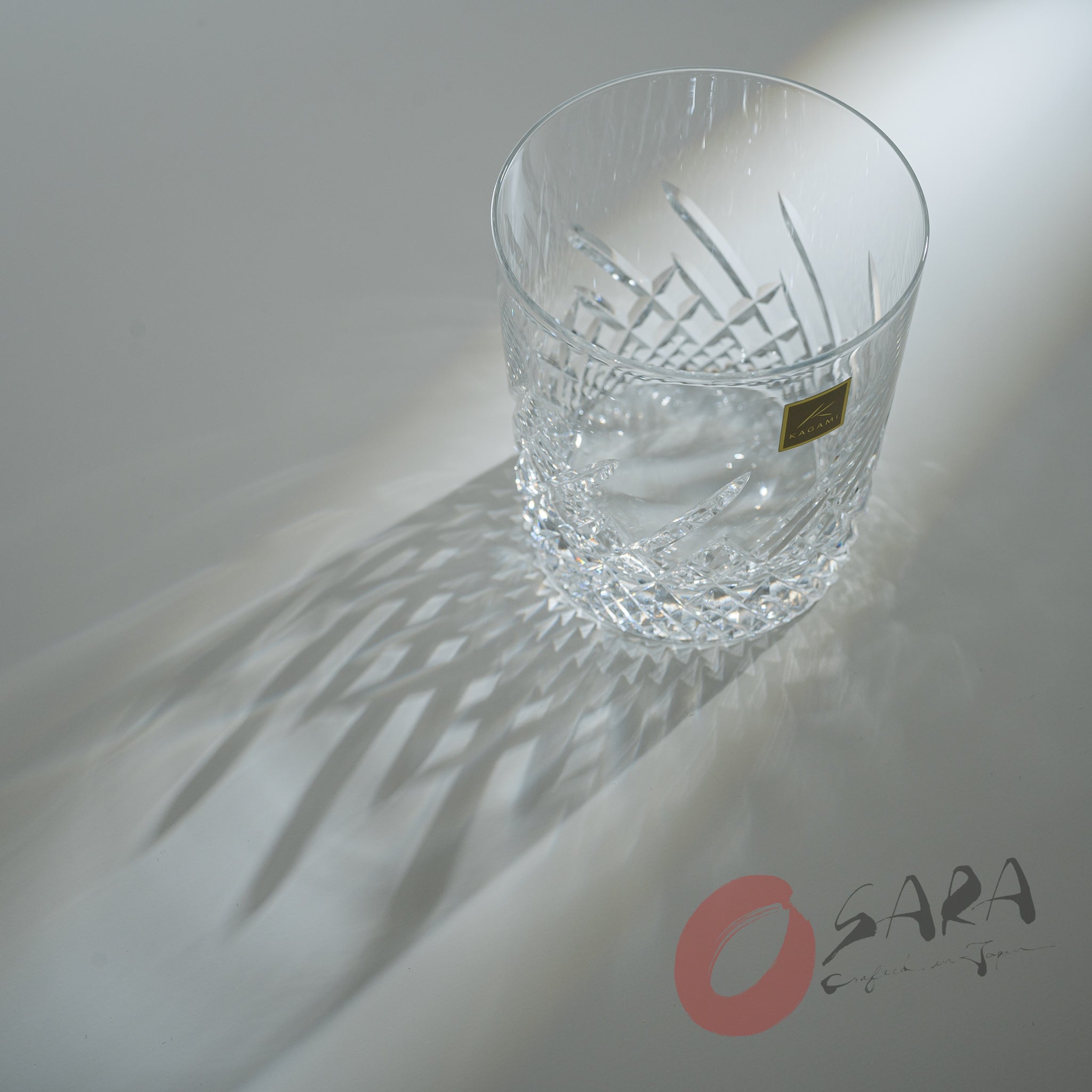 Premium KAGAMI Crystal Japanese Handmade Whiskey Glass Set - 260ml Frosted Design for Bourbon, Scotch & Cocktails - Elegant Barware for Home Entertaining & Gift Giving