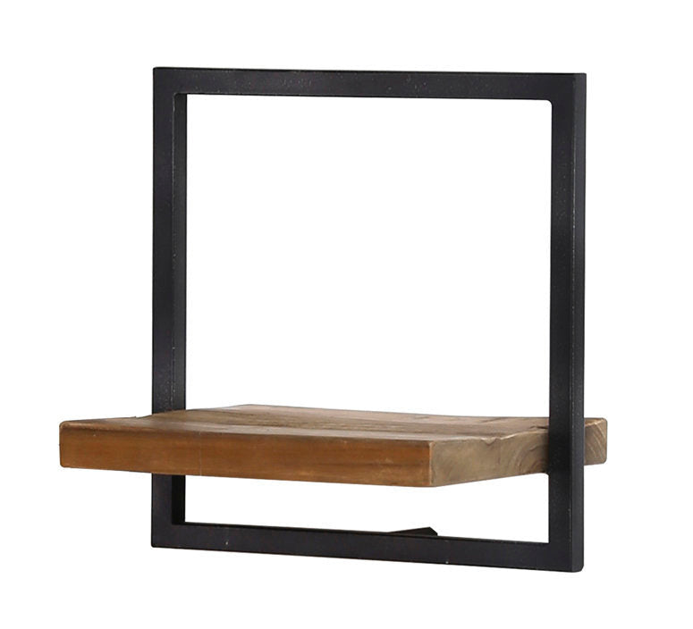 Bayan Metal Frame Wall Box II - Teak Wood Decorative Storage Box for Home & Office Organization | Perfect for Shelves, Desks, and Wall Decor