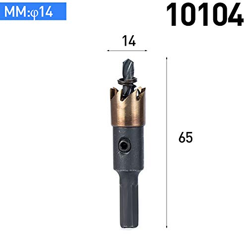 HSS Carbide Hole Saw Cutter - 14mm Diameter for Stainless Steel, Aluminum & Metal Drilling - Perfect for Plumbing, HVAC & DIY Home Improvement Projects