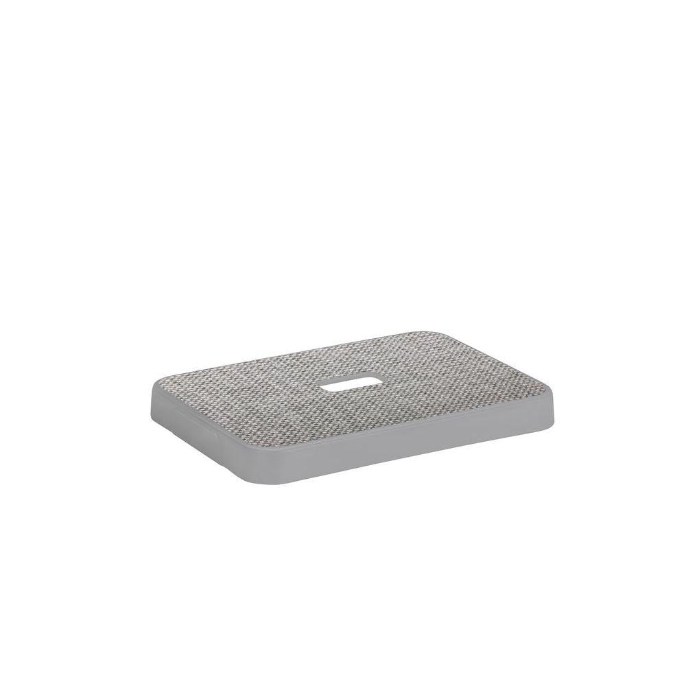 Sigma Home 5L Fabric Storage Bin with Lid - Light Grey Organizer for Closet, Nursery, or Pantry Organization