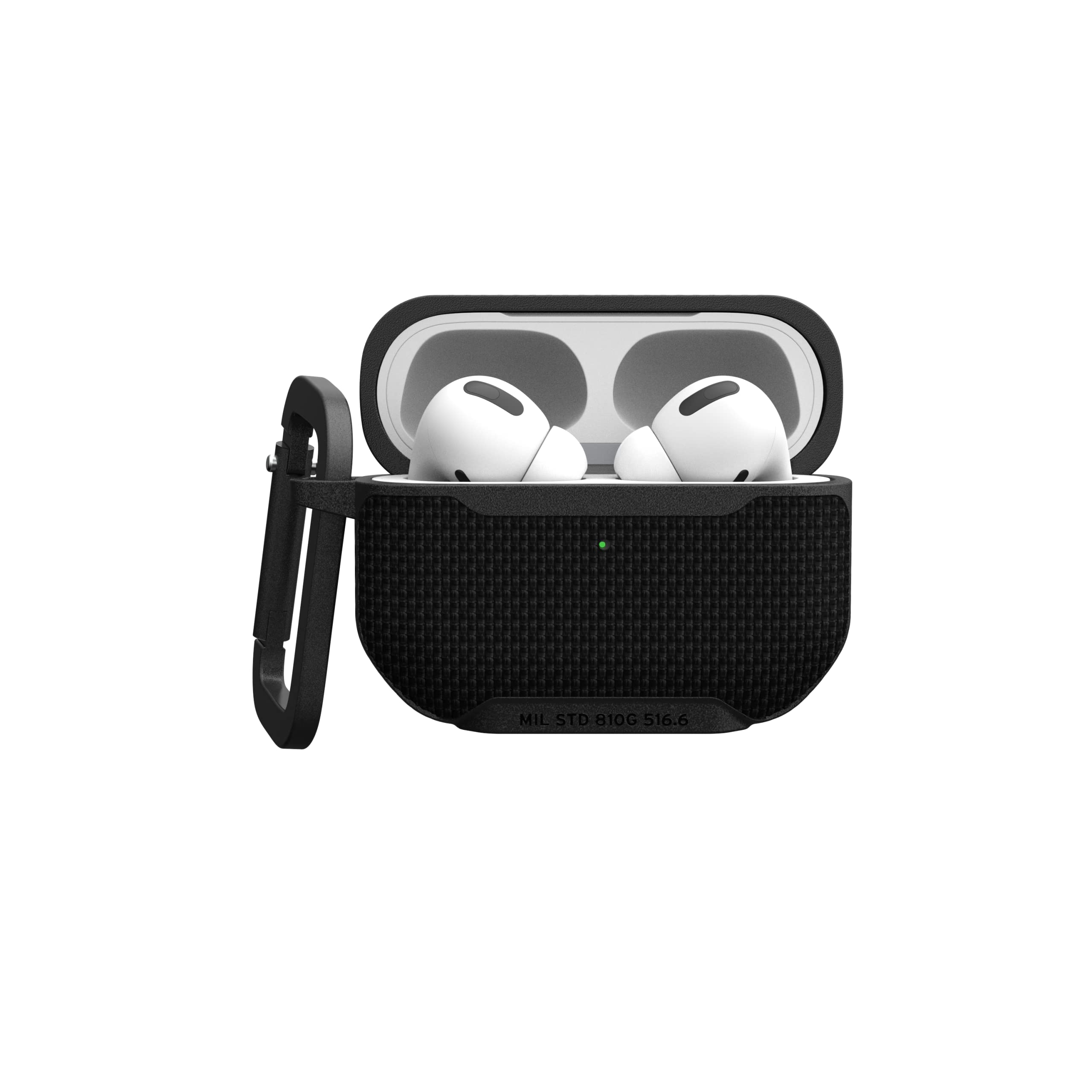 UAG Metropolis Ballistic ARMR Black Rugged Protective Case for AirPods Pro 2nd Gen (2022) | MagSafe Compatible | Keychain Carabiner | Shockproof Cover | Perfect for Outdoor Activities, Travel & Daily Use