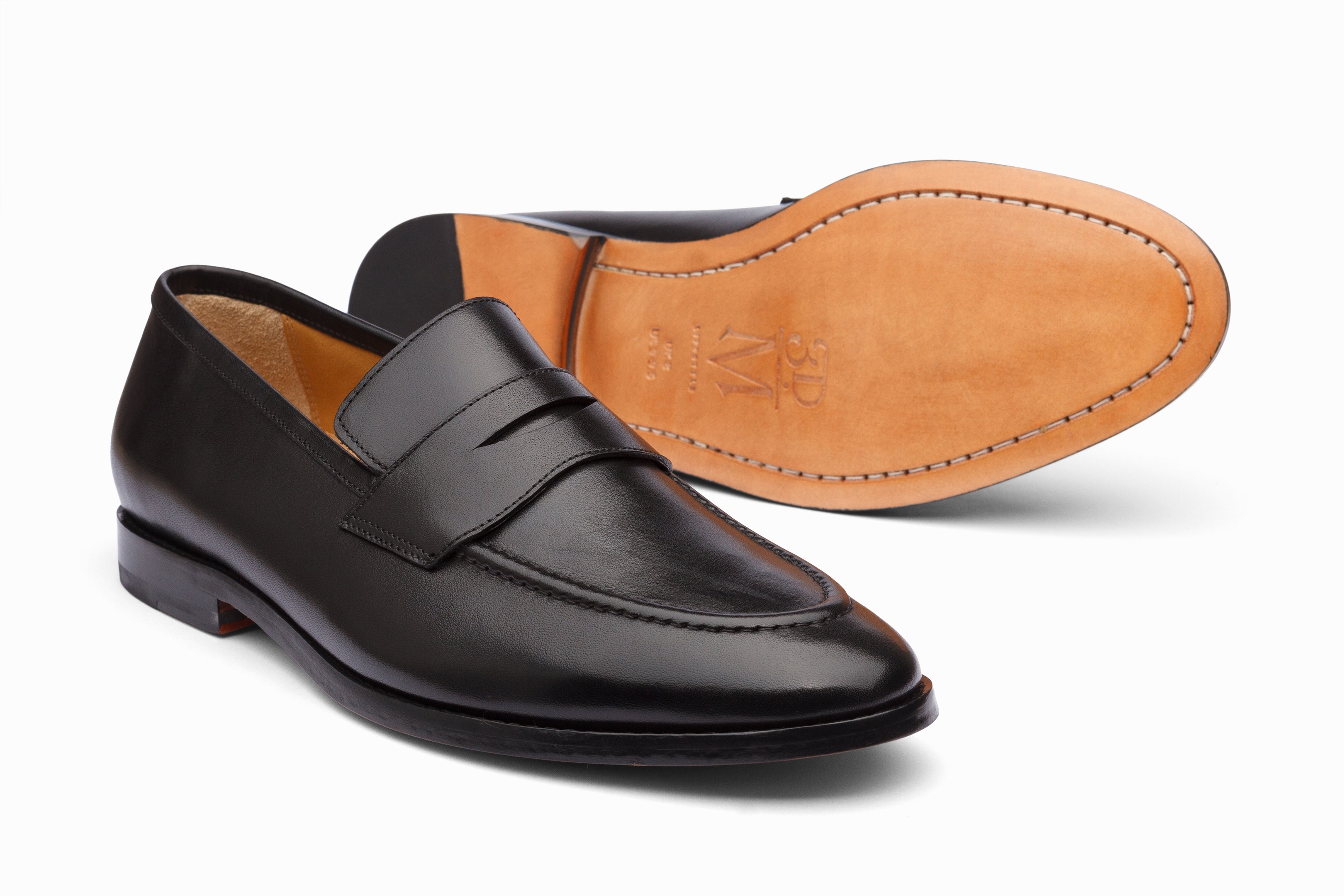 Premium Black Penny Loafers for Men & Women - Classic Comfortable Slip-On Shoes for Office, Business, and Casual Wear