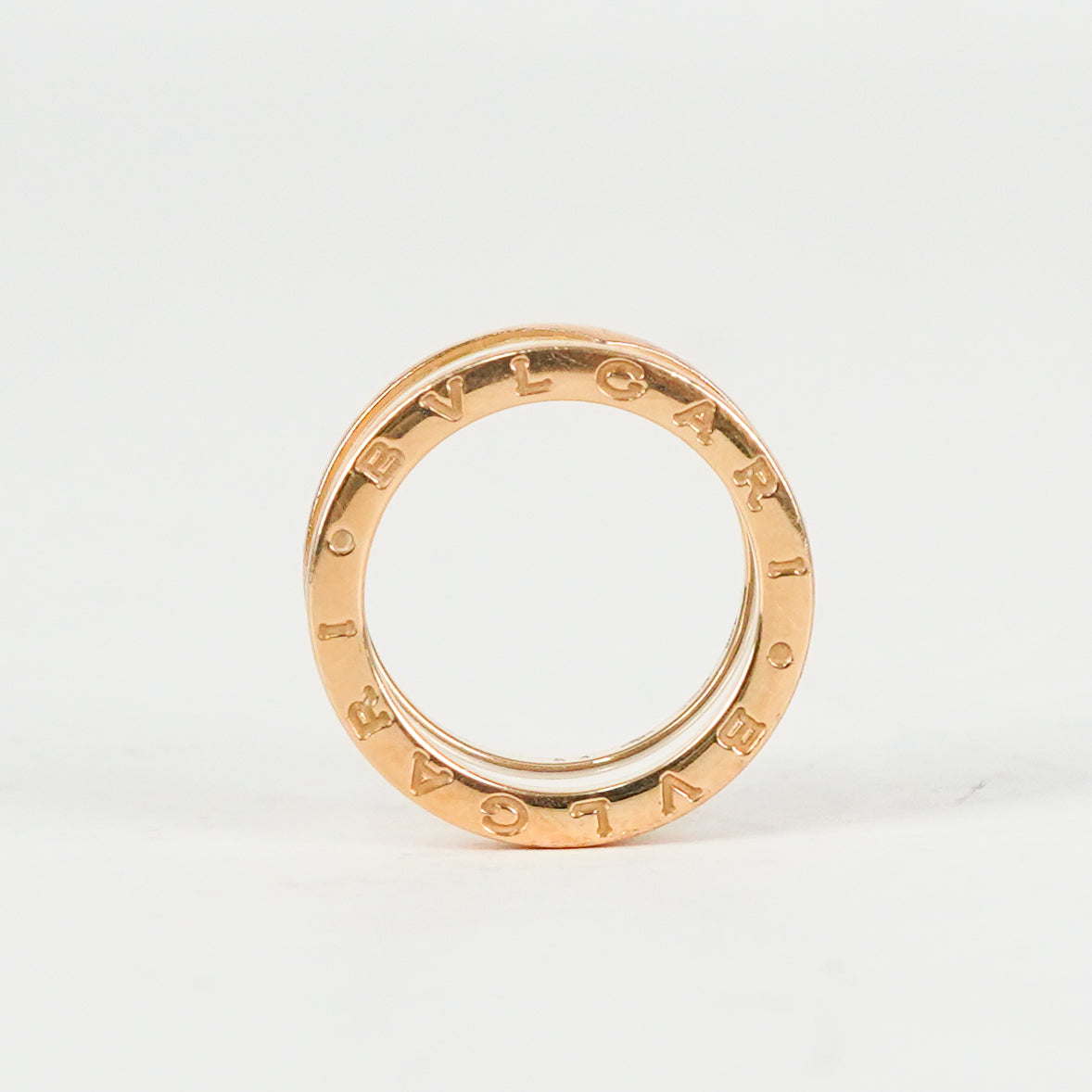 Bvlgari B.Zero.1 Ring in Rose Gold with White Ceramic - Elegant Jewelry for Women, Perfect for Weddings, Anniversaries & Special Occasions