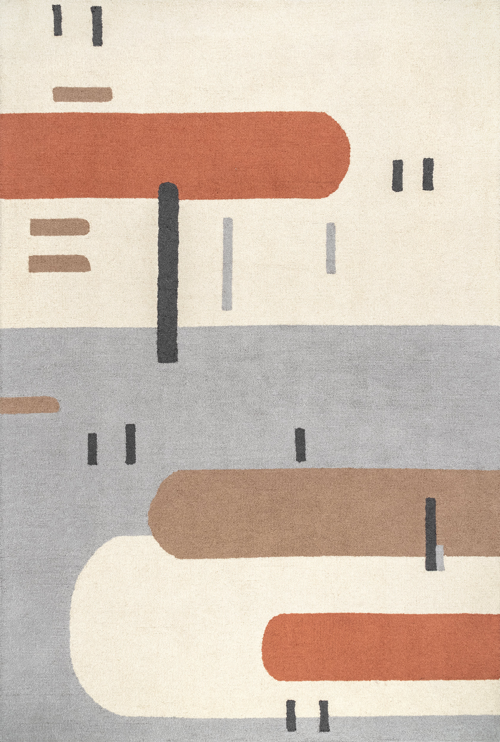 Alani Wool Modern Abstract Area Rug in Peach - Soft & Stylish for Living Room, Bedroom, or Office Decor