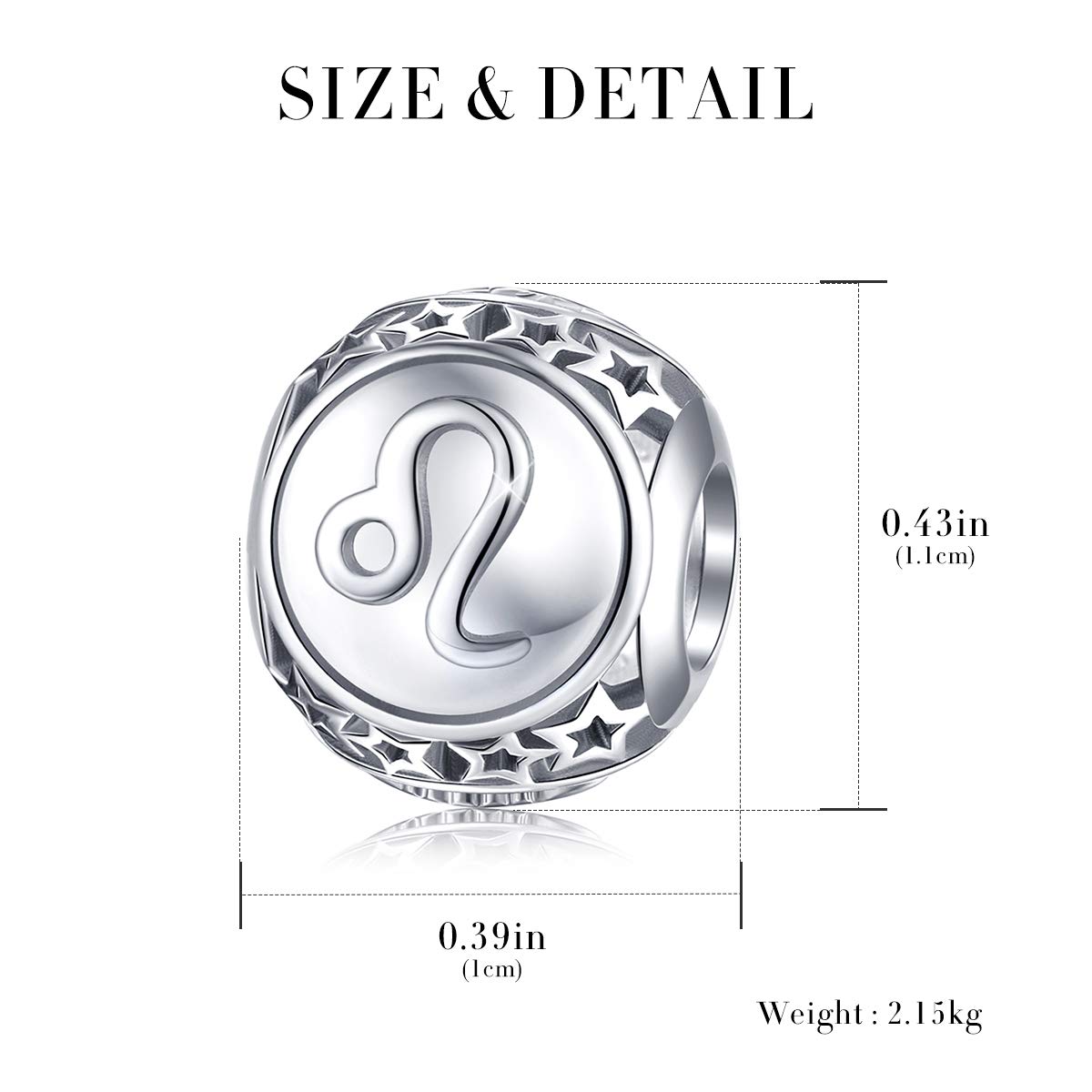 925 Sterling Silver Zodiac Charm Bracelet - 12 Horoscope Constellation Charms for Necklace & Jewelry, Platinum Plated Star Bead, Perfect Birthday Gift for Women | Astrology Jewelry, Fashion Accessories, Daily Wear & Special Occasions