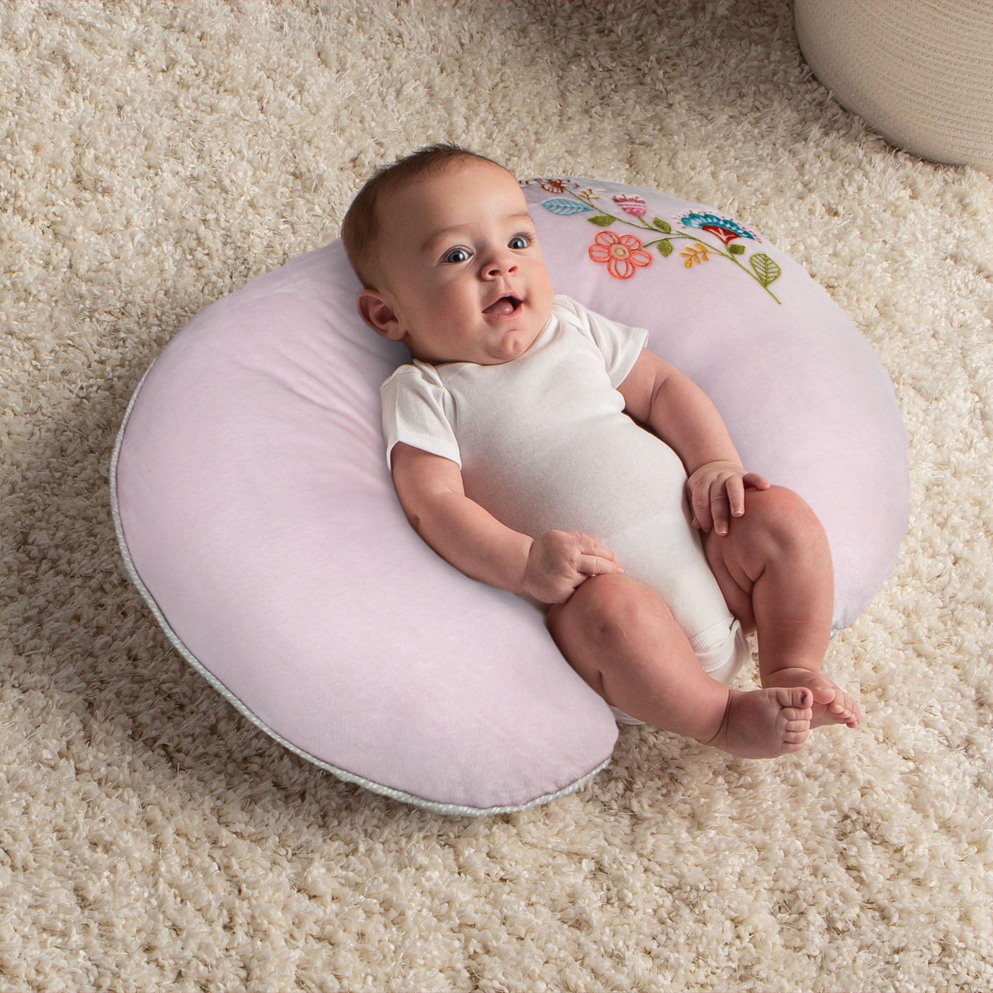 Boppy Luxe Slipcovered Nursing Pillow - Soft & Supportive Breastfeeding Pillow for New Moms, Comfortable Baby Feeding Support for Nursing, Bottle Feeding & Tummy Time