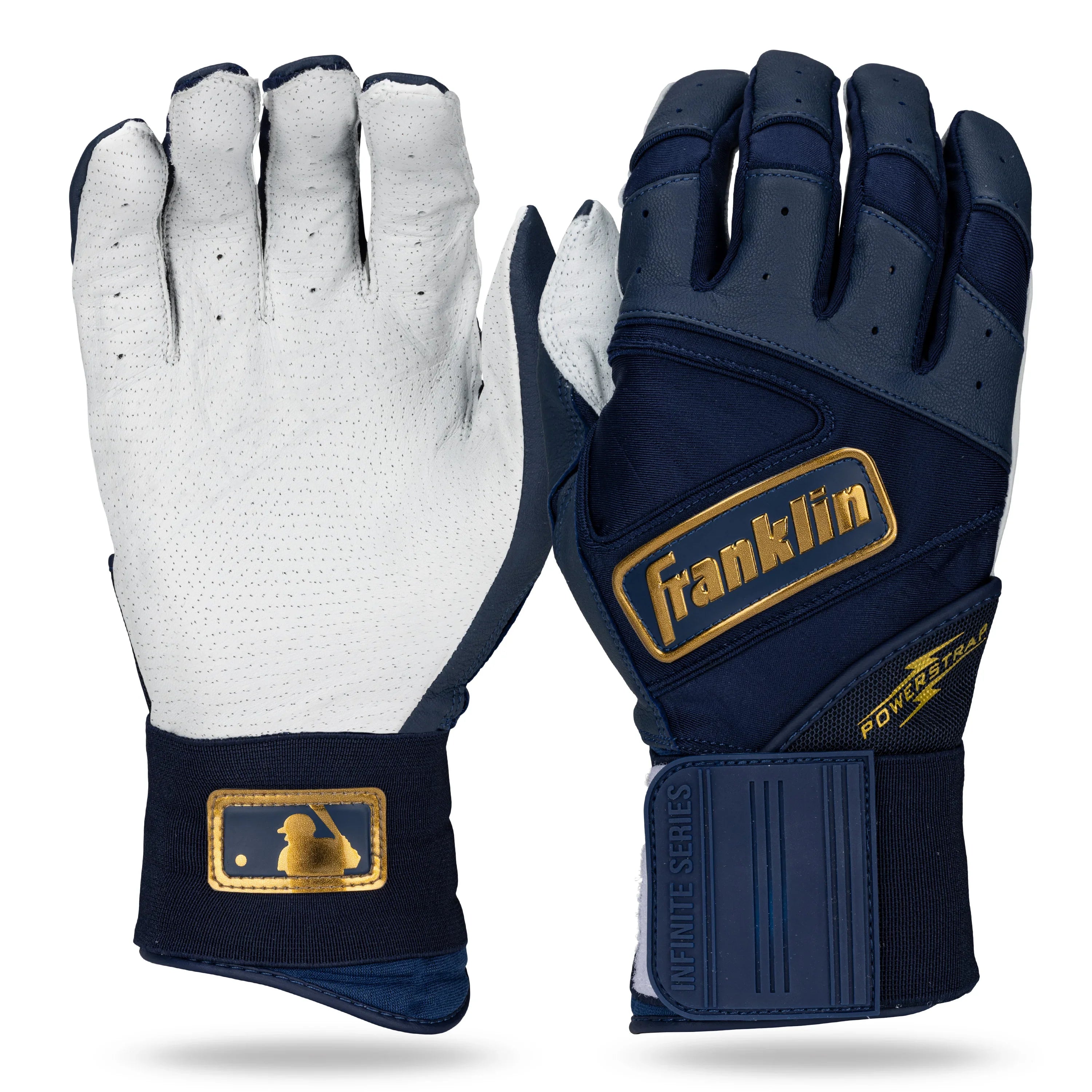 Franklin Powerstrap Infinite Series Batting Gloves for Baseball & Softball - Senior Size (2025) - Perfect for Training, Games & Practice Sessions