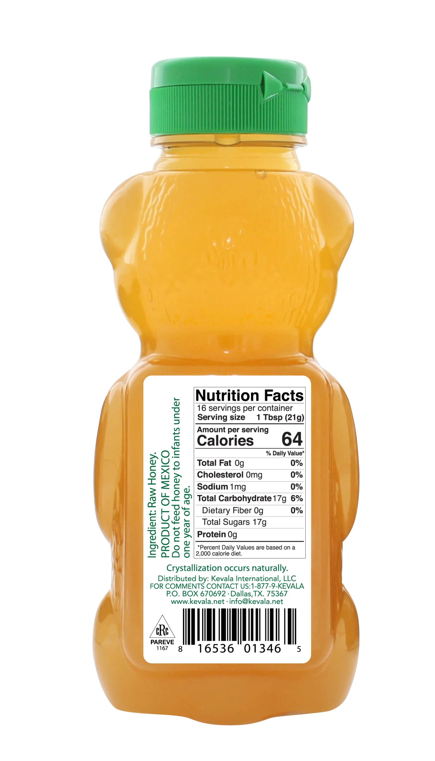 Kevala Raw Unfiltered Honey in Squeeze Bottle – 100% Pure, Natural, Non-GMO, Gluten-Free, No Added Sugar, Pesticide-Free Bee Nectar – 12 oz (Pack of 2) – Perfect for Tea, Baking, Smoothies & Healthy Breakfasts