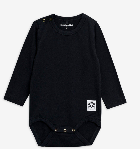 MINI RODINI Long Sleeve Basic Bodysuit for Babies (4 Months to 1.5 Years) - Soft Cotton Onesie for Everyday Wear, Playtime & Nursery Outfits