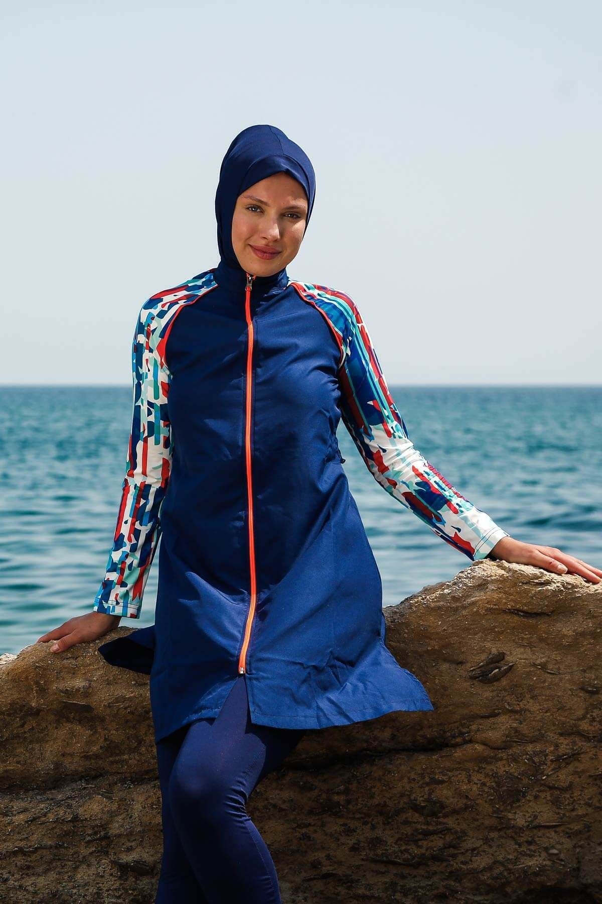 Premium Lily Burkini Set - Modest Swimwear for Women, Full Coverage Islamic Swimwear with UPF 50+ Sun Protection - Perfect for Beach, Pool, Vacation & Water Sports