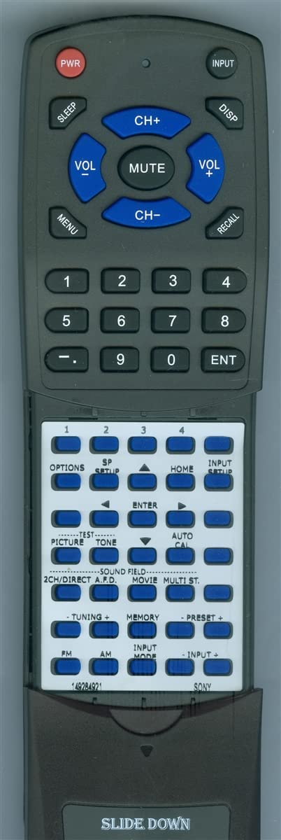 Replacement Remote Control for Sony RM-AAU217, STR-ZA1100ES, STR-ZA2100ES, STR-ZA3100ES, STR-ZA5000ES - Compatible with Sony AV Receivers - Perfect for Home Theater and Entertainment Systems