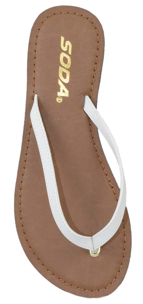 FELER Women's Flip Flops - Comfortable Casual Sandals with Adjustable Straps for Beach, Pool & Summer Outfits | Lightweight Plain Thong Sandals for Walking, Travel & Vacation
