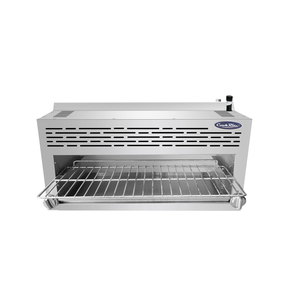 Atosa ATCM 36 Commercial Infrared Cheese Melter - 43,000 BTU High Power for Pizza, Burgers & Nachos - Perfect for Restaurants, Food Trucks & Catering Businesses