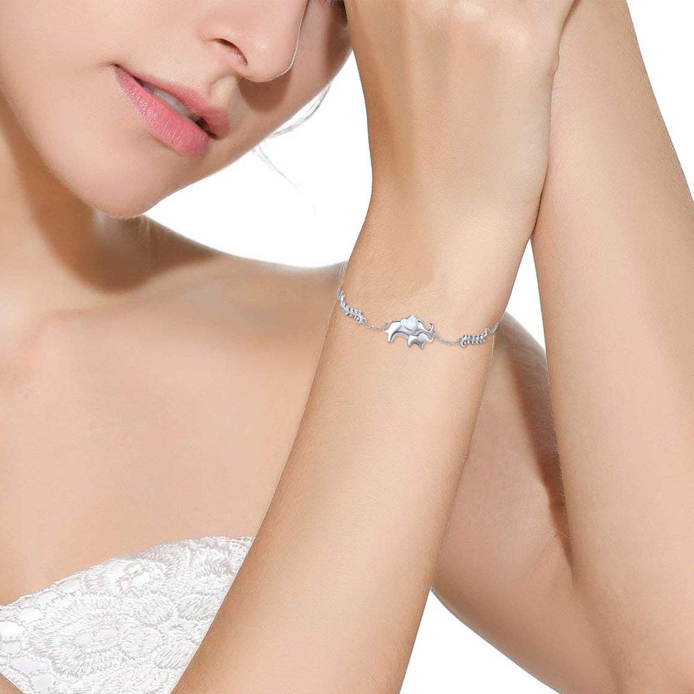 925 Sterling Silver Bracelet for Women - Dinosaur, Rose, Hummingbird, Infinite Love & Elephant Charms | Animal Jewelry Gift for Girlfriend, Wife, Daughter | Perfect for Birthdays, Anniversaries & Special Occasions