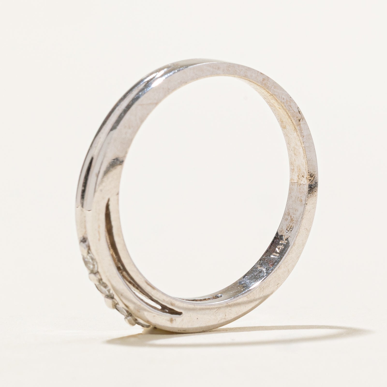 Three Stone Diamond Ring 0.07ctw Size 6 - Elegant Wedding Band, Anniversary Gift for Her, Perfect for Engagement & Special Occasions