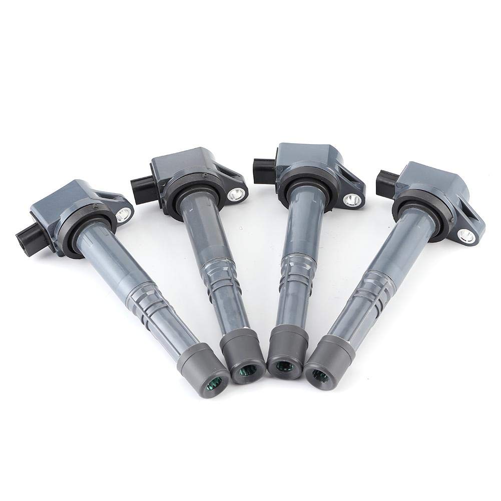 Qiilu 4-Piece Car Ignition Coil Set - UF602 Engine Ignition Coil Replacement Compatible with Honda Acura Accord Civic | High-Performance Ignition System Upgrade for Smoother Acceleration & Better Fuel Efficiency