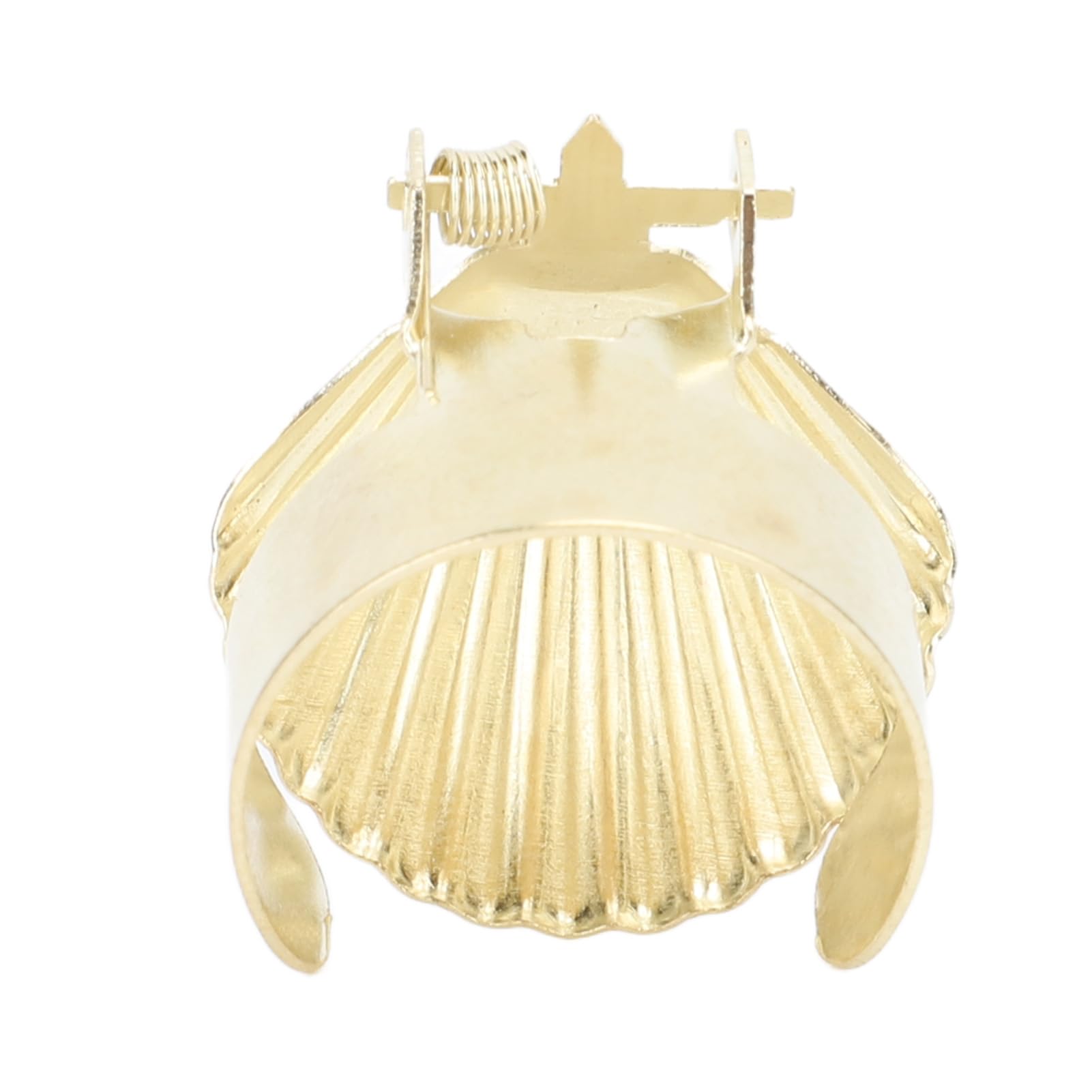 4-Piece Gold Metal Candle Snuffer Set - Automatic Candle Extinguisher with Decorative Shell Pattern for Home, Church & Wedding Decor - Safe Candle Stopper for Fire Prevention & Aromatherapy